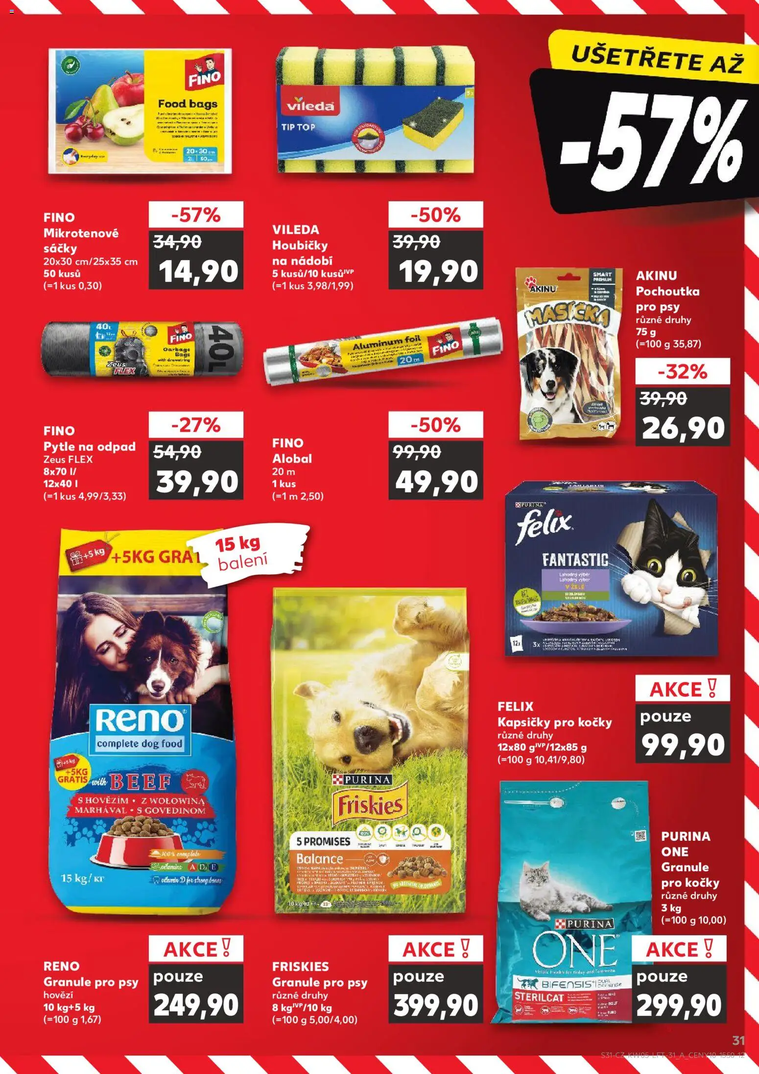 Kaufland leták - Praha 4 od 28.01.2026 | Strana: 31 | Produkty: Granule pro psy, Granule, Kapsičky pro kočky, Purina one