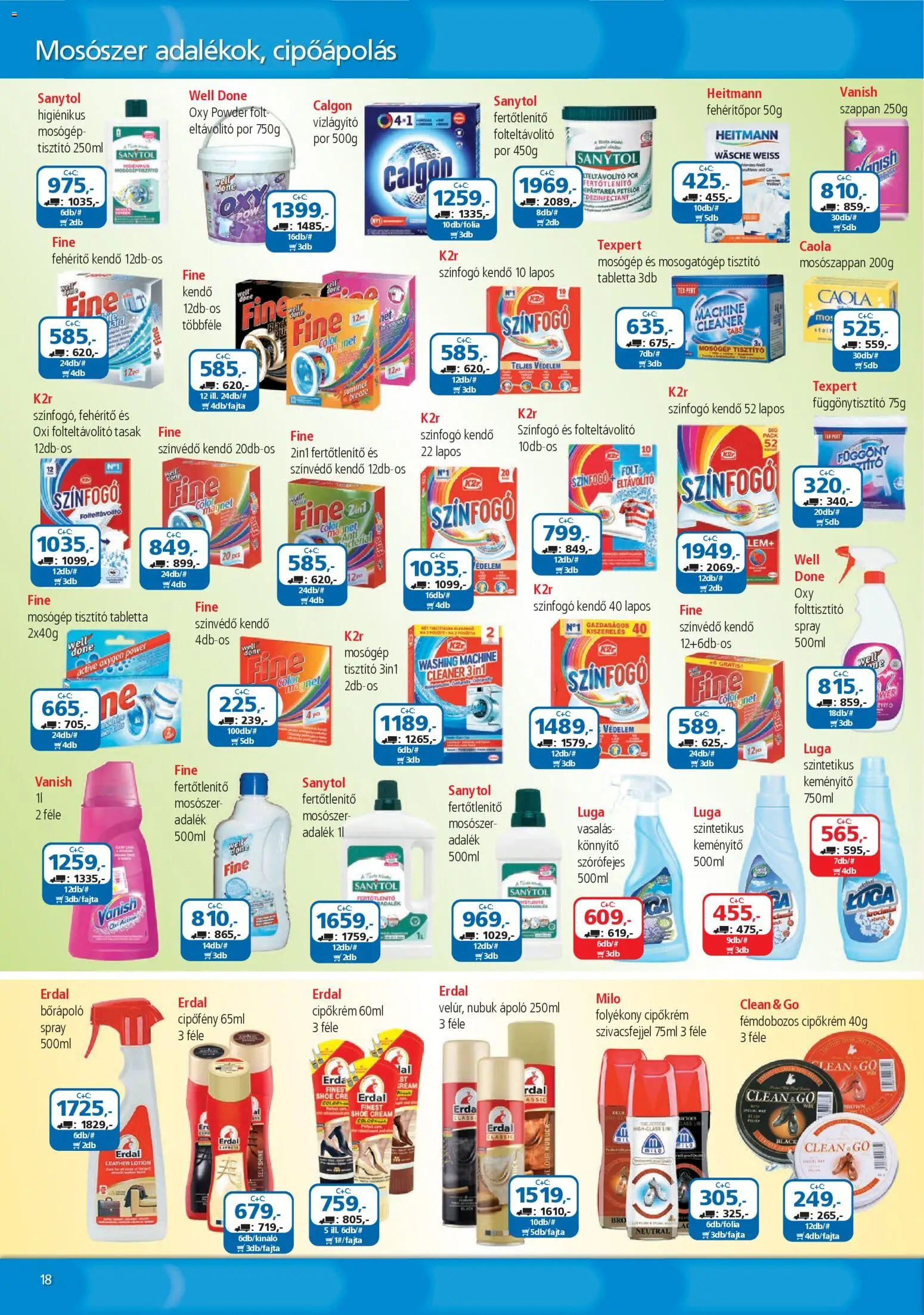 ÁRKLUB akciós ujság - amely érvényes a következő dátumtól: 01.02.2026 | Oldal: 18 | Termékek: Kendő, Mosogatógép, Mosószer, Mosogatógép tisztító