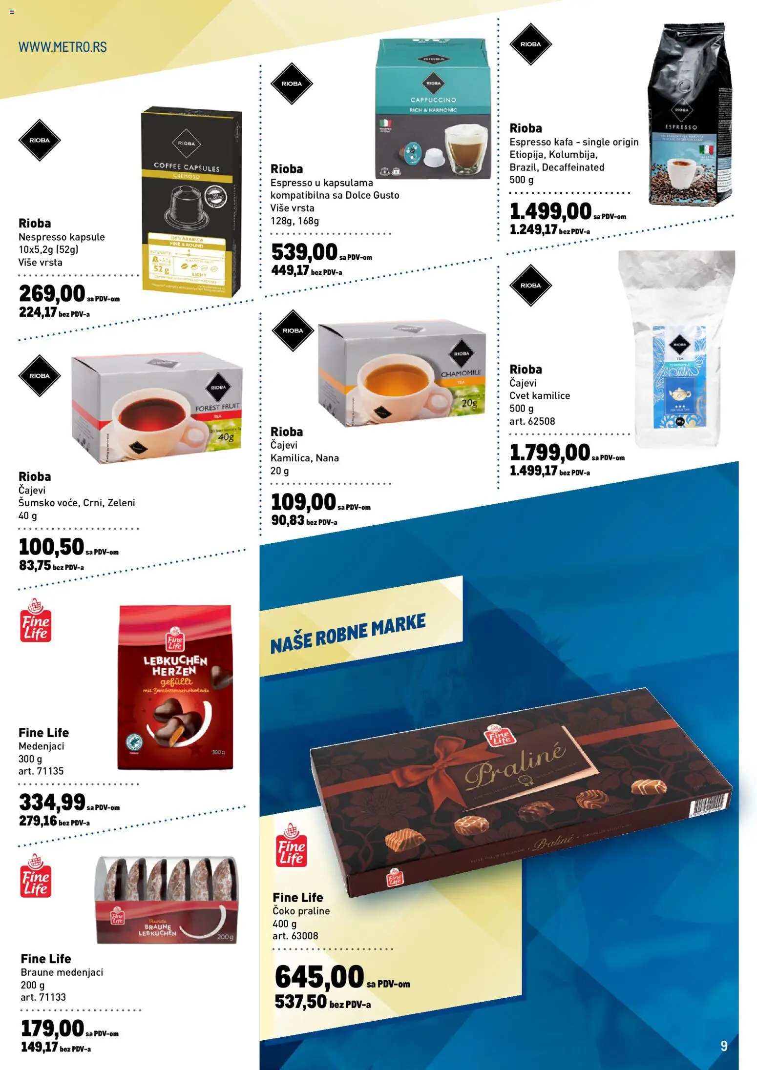 Metro katalog - važi od 05.02.2026 | Strana: 9 | Proizvode: Dolce Gusto, Praline, Medenjaci, Nespresso
