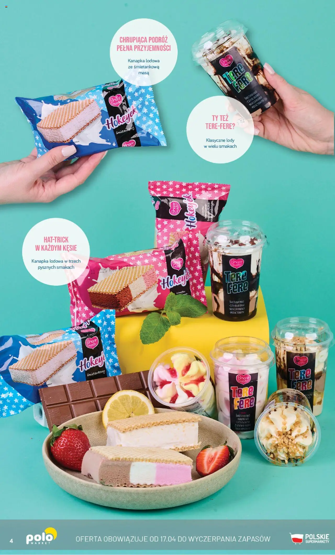 POLOmarket Gazetka - Lody od 23.04.2025 | Strona: 4 | Produkty: Sandwich, Lody