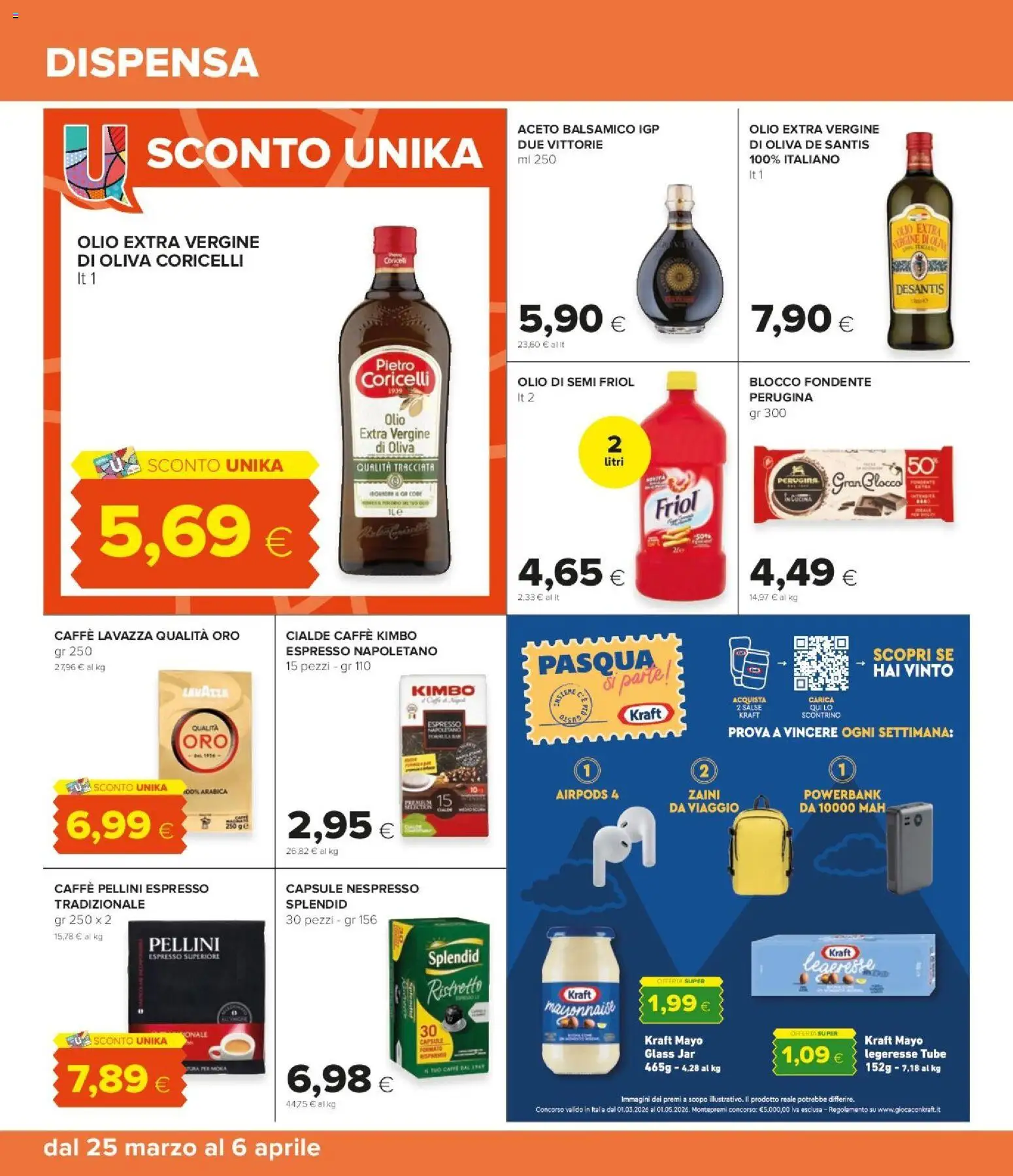 Volantino Tigre del 25.03.2026 | Pagina: 28 | Prodotti: Olio, Aceto, Olio extra vergine, Airpods
