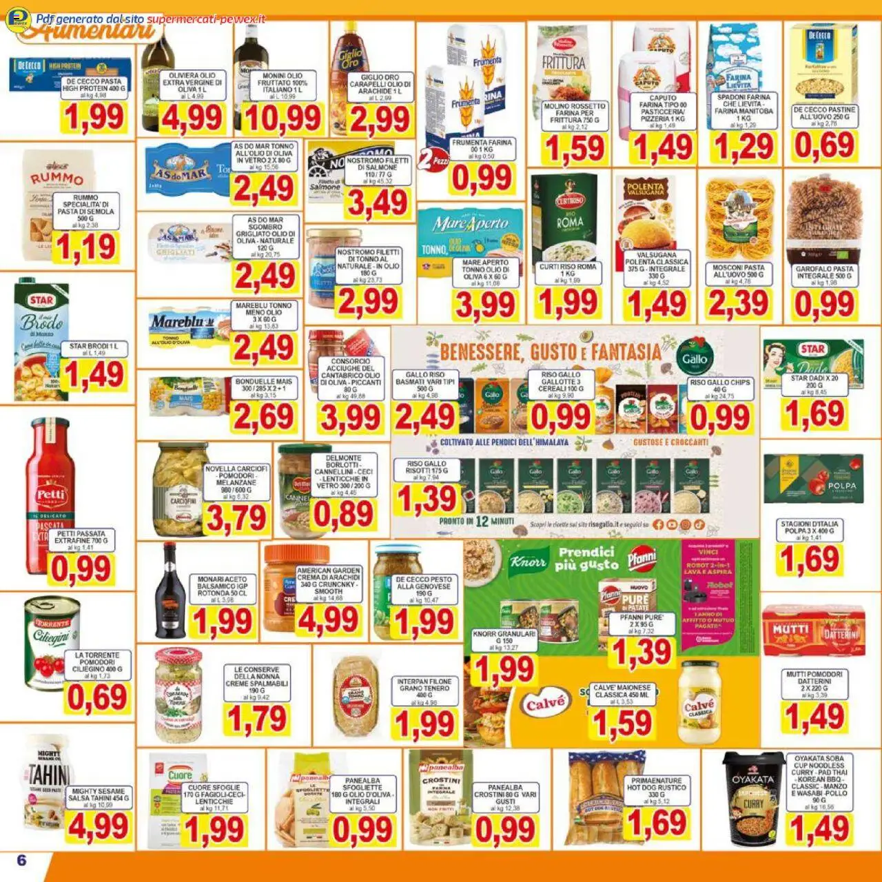 Volantino Pewex del 17.10.2025 | Pagina: 6 | Prodotti: Cannellini, Lenticchie, Frutta, Tonno