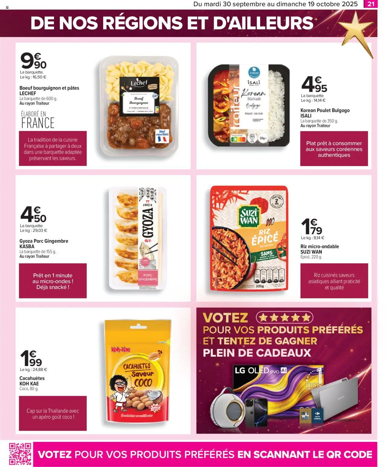  | Page: 21 | Produits: Bœuf bourguignon, Gingembre, Porc, Riz