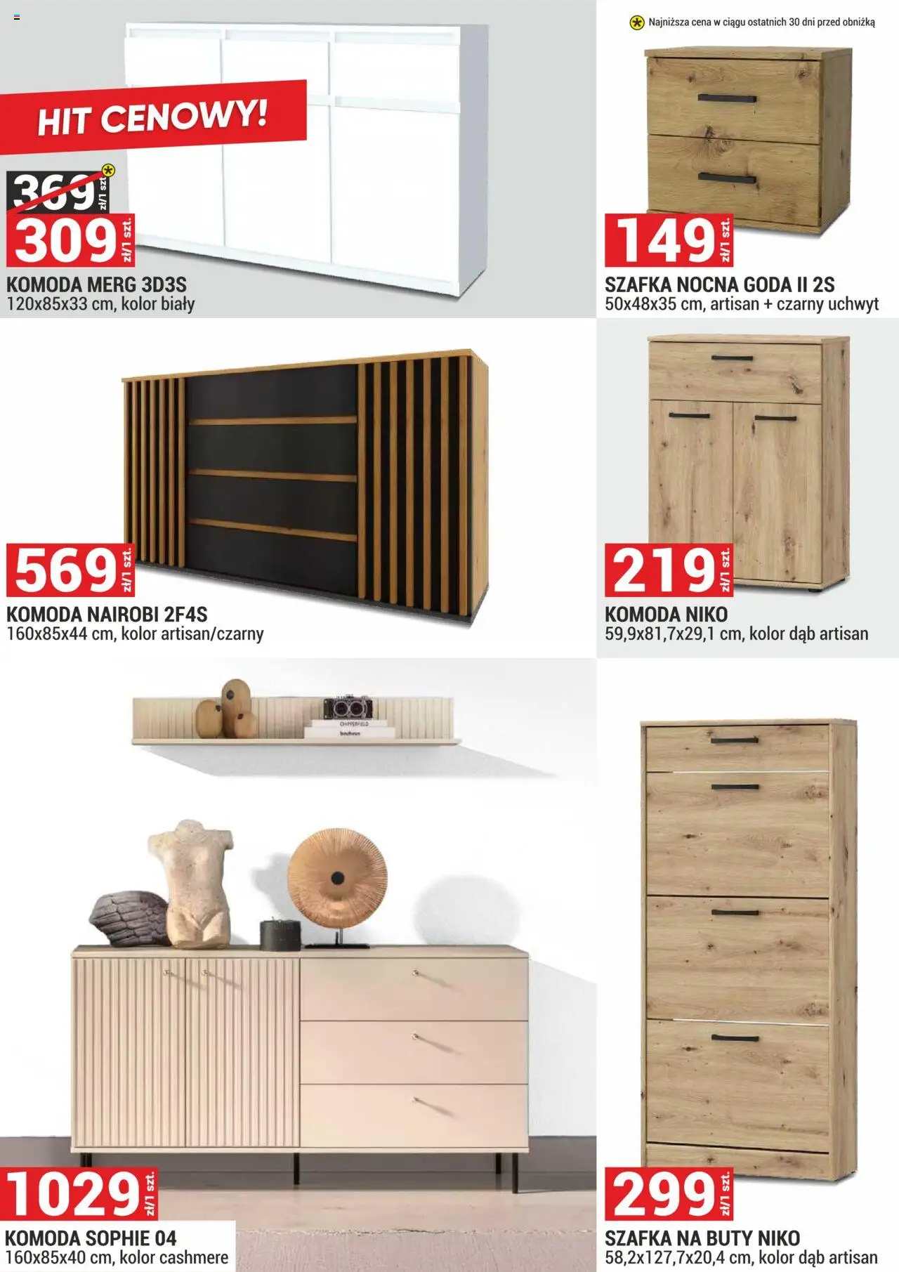 Merkury Market Gazetka - Meble, Wypoczynki, Materace od 01.10.2025 | Strona: 32 | Produkty: Buty, Komoda, Szafka nocna