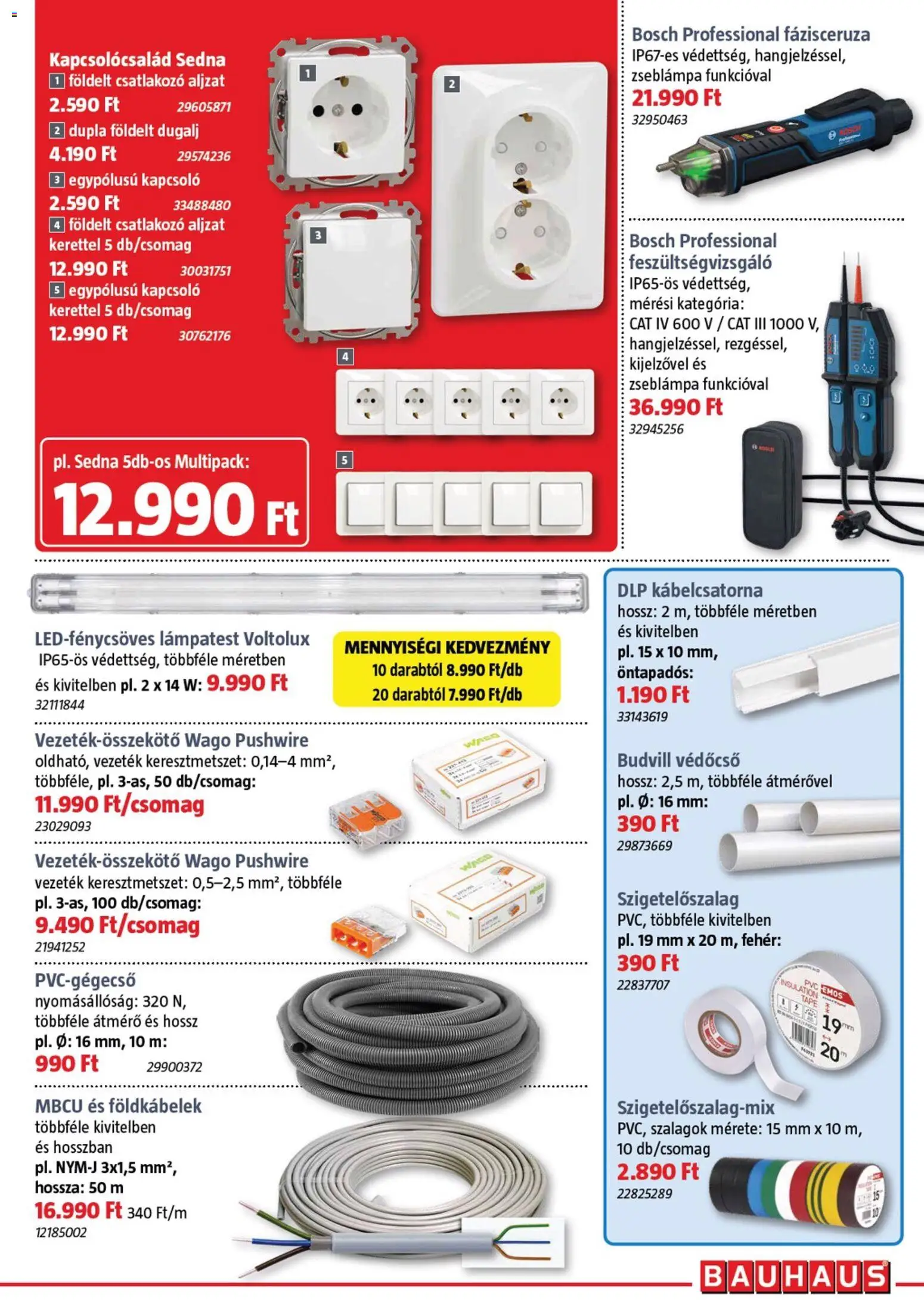 Bauhaus akciós ujság - amely érvényes a következő dátumtól: 05.03.2026 | Oldal: 13 | Termékek: Zseblámpa, Csatlakozó