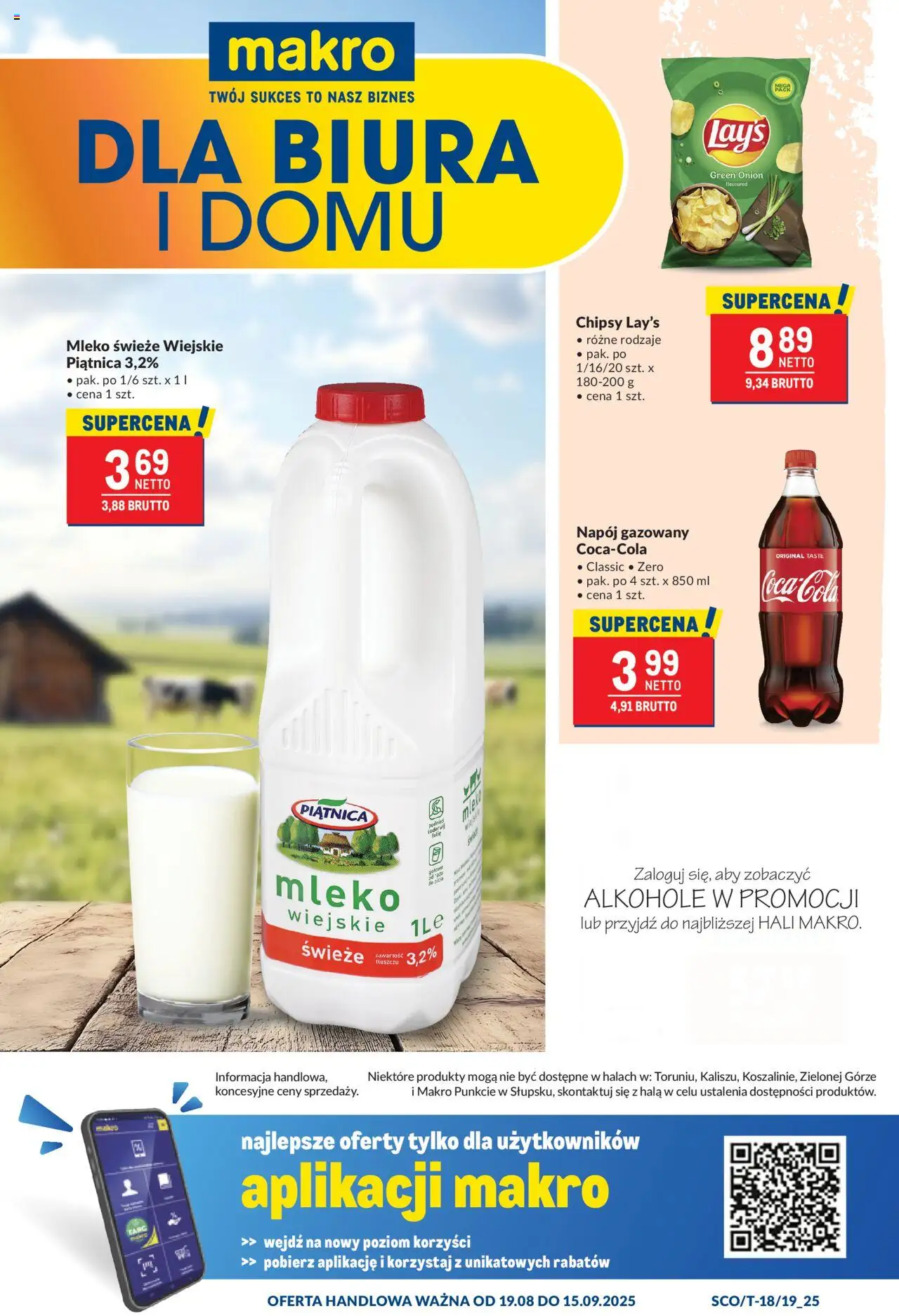 Makro Gazetka od 19.08.2025 | Strona: 24 | Produkty: Chipsy, Mleko