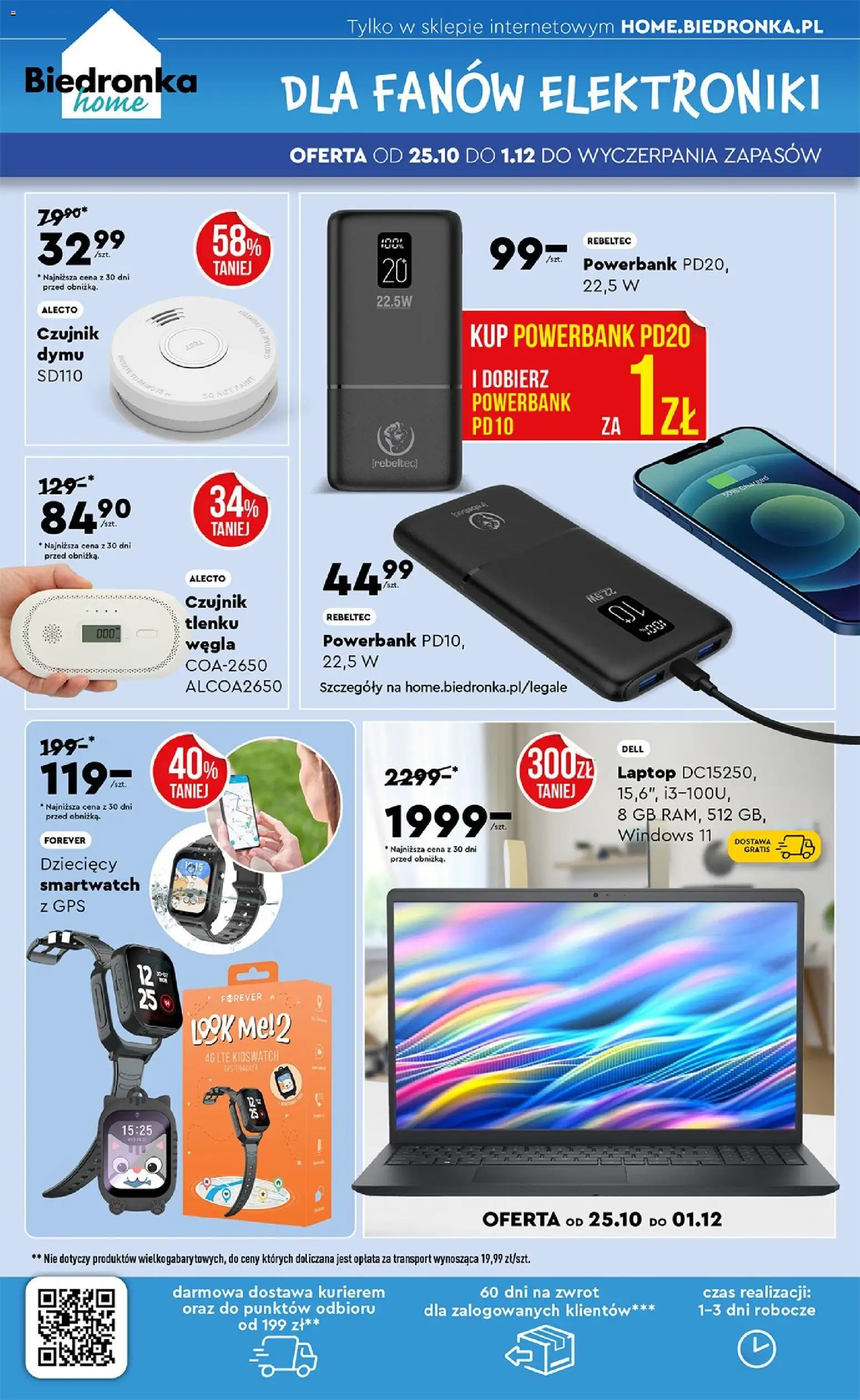 Biedronka Black Friday od 25.10.2025 | Strona: 42 | Produkty: Laptop, Powerbank, Smartwatch