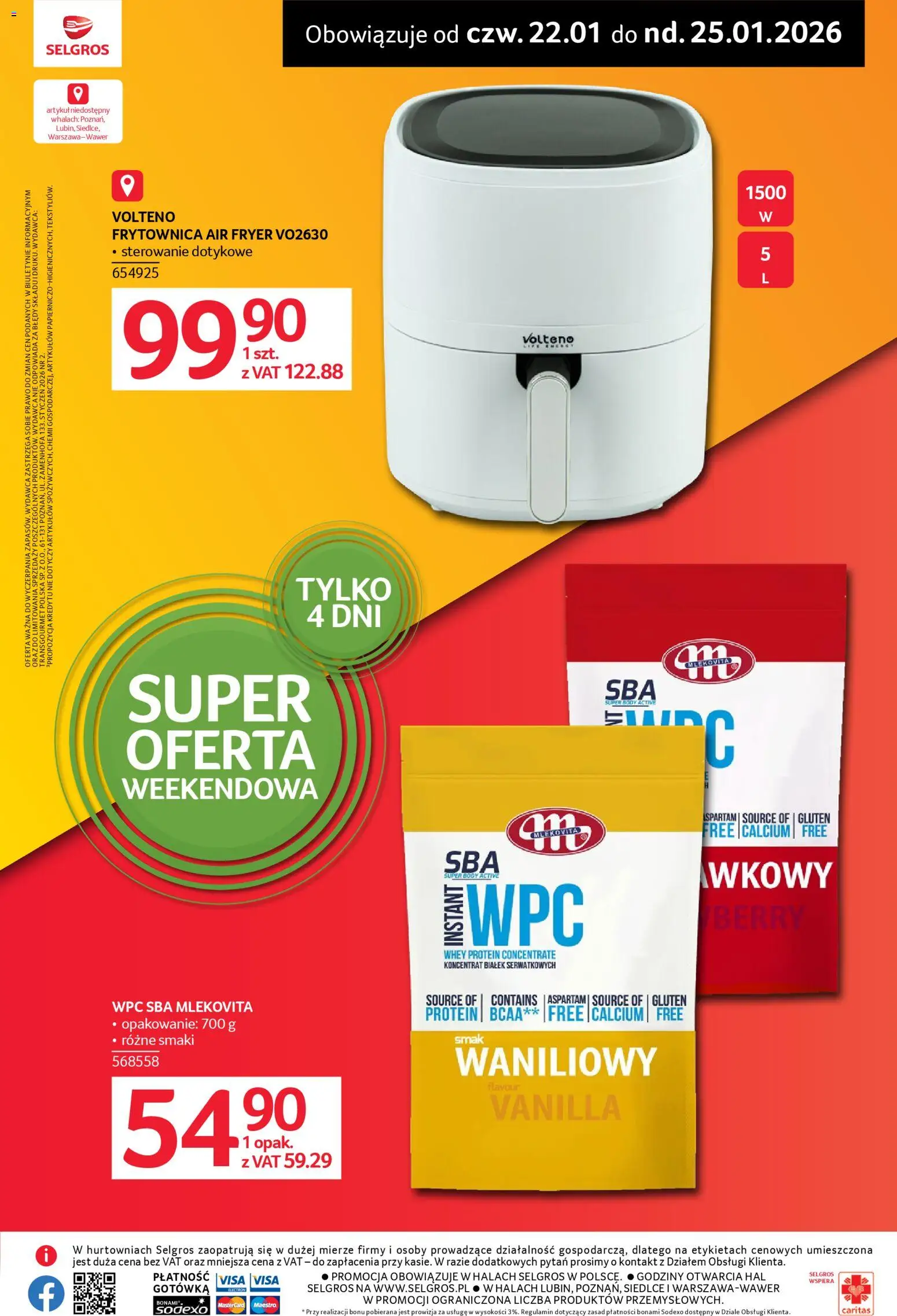 Selgros cash&carry Gazetka - Oferta weekendowa od 22.01.2026 | Strona: 2 | Produkty: Body