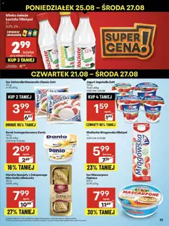 Delikatesy Centrum Gazetka od 21.08.2025 | Strona: 32 | Produkty: Maślanka, Serek, Delikatesy, Ser mascarpone