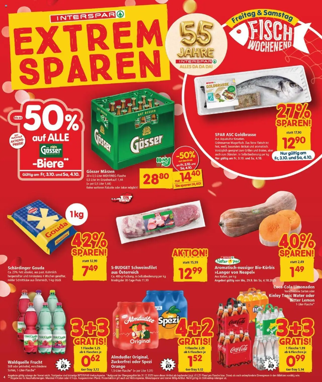 Interspar Flugblatt - Burgenland Nord gültig ab 02.10.2025 | Seite: 4 | Produkte: Fisch