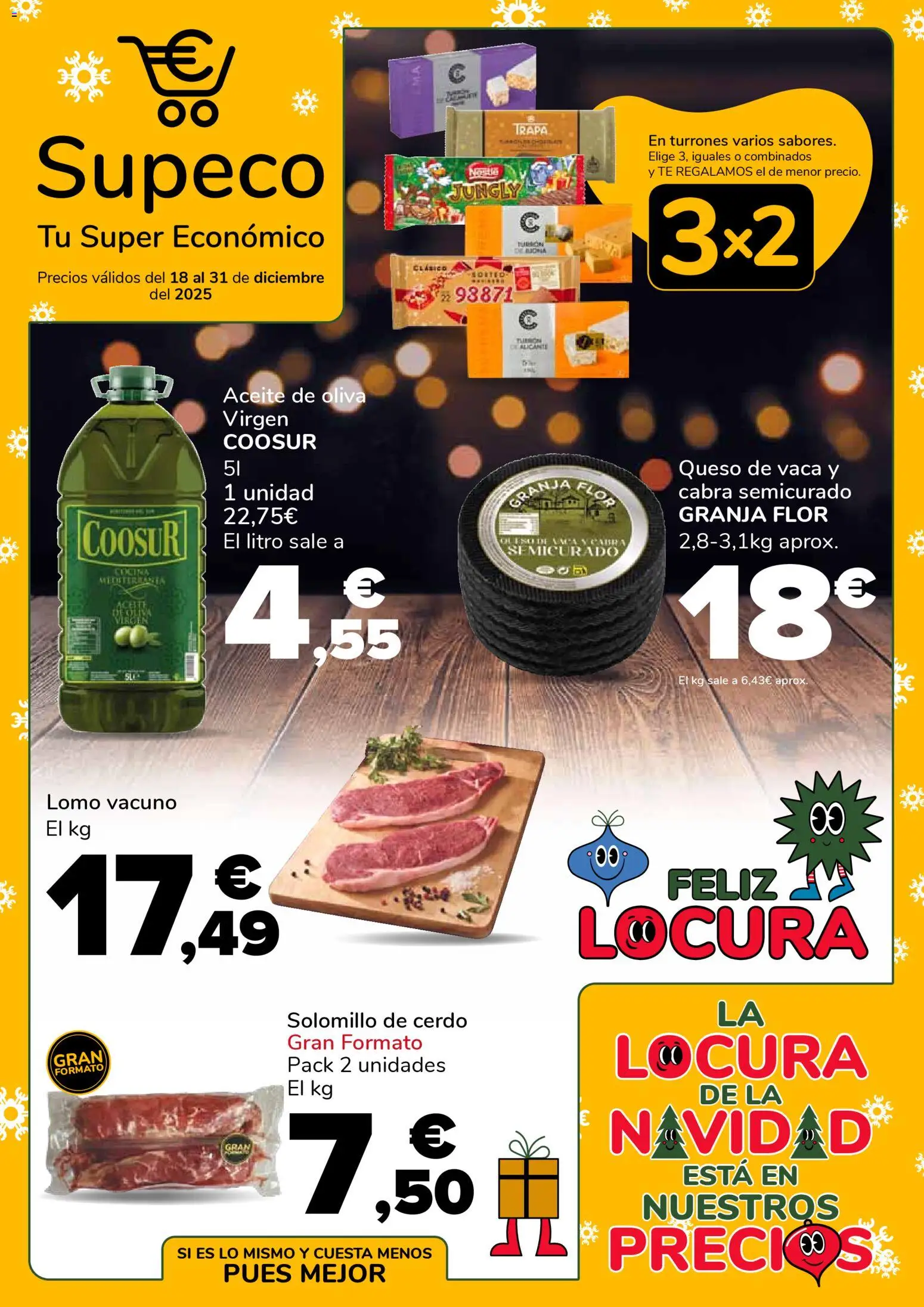 Supeco folleto │ válido desde el 18.12.2025 | Página: 1 | Productos: Queso, Aceite, Cerdo, Aceite de oliva