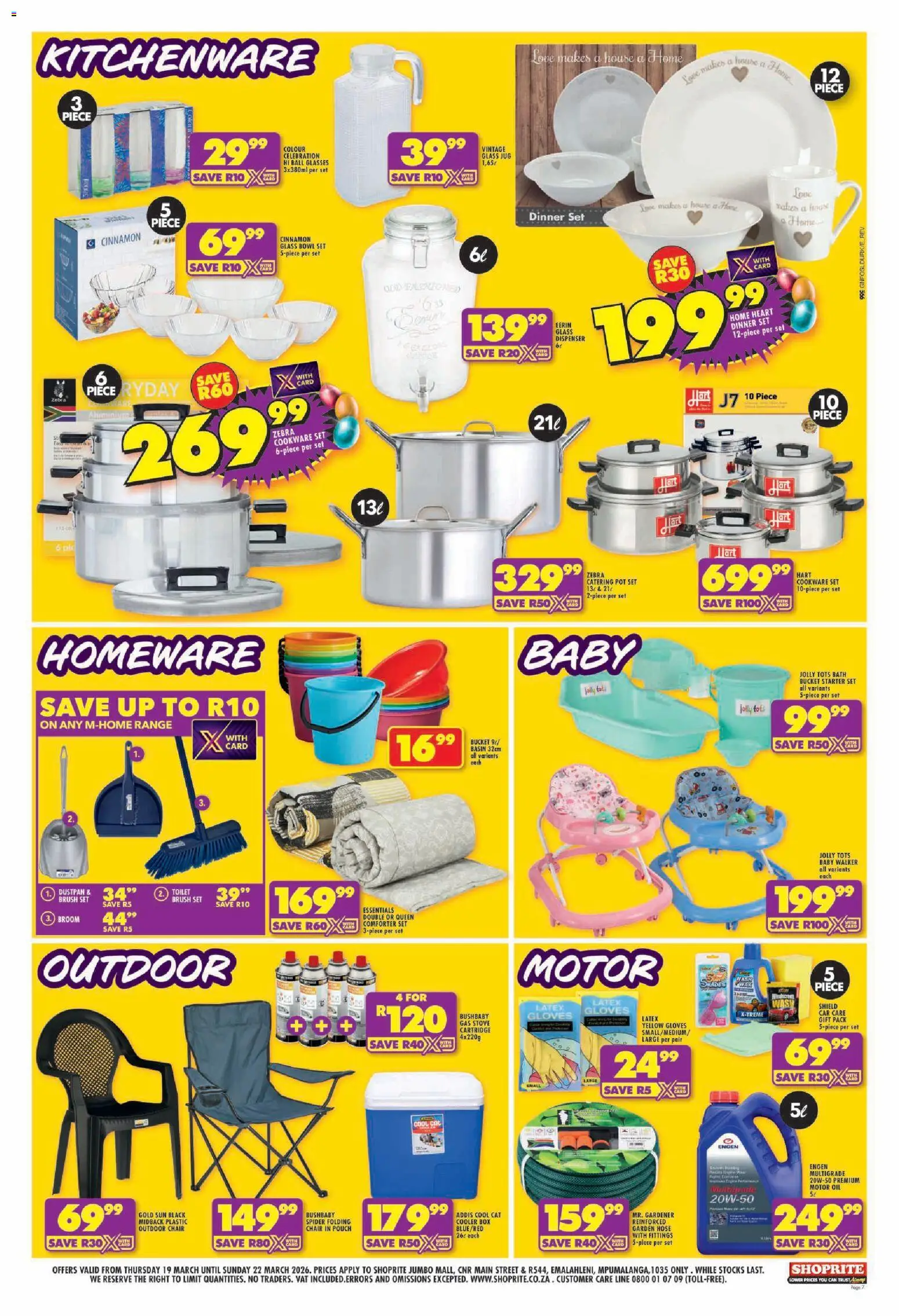New Shoprite - Gauteng - Easter Deals Store Opening Jumbo Mall  catalogue – valid from 19.03.2026 | Page: 7 | Products: Stove, Box, Broom, Oil