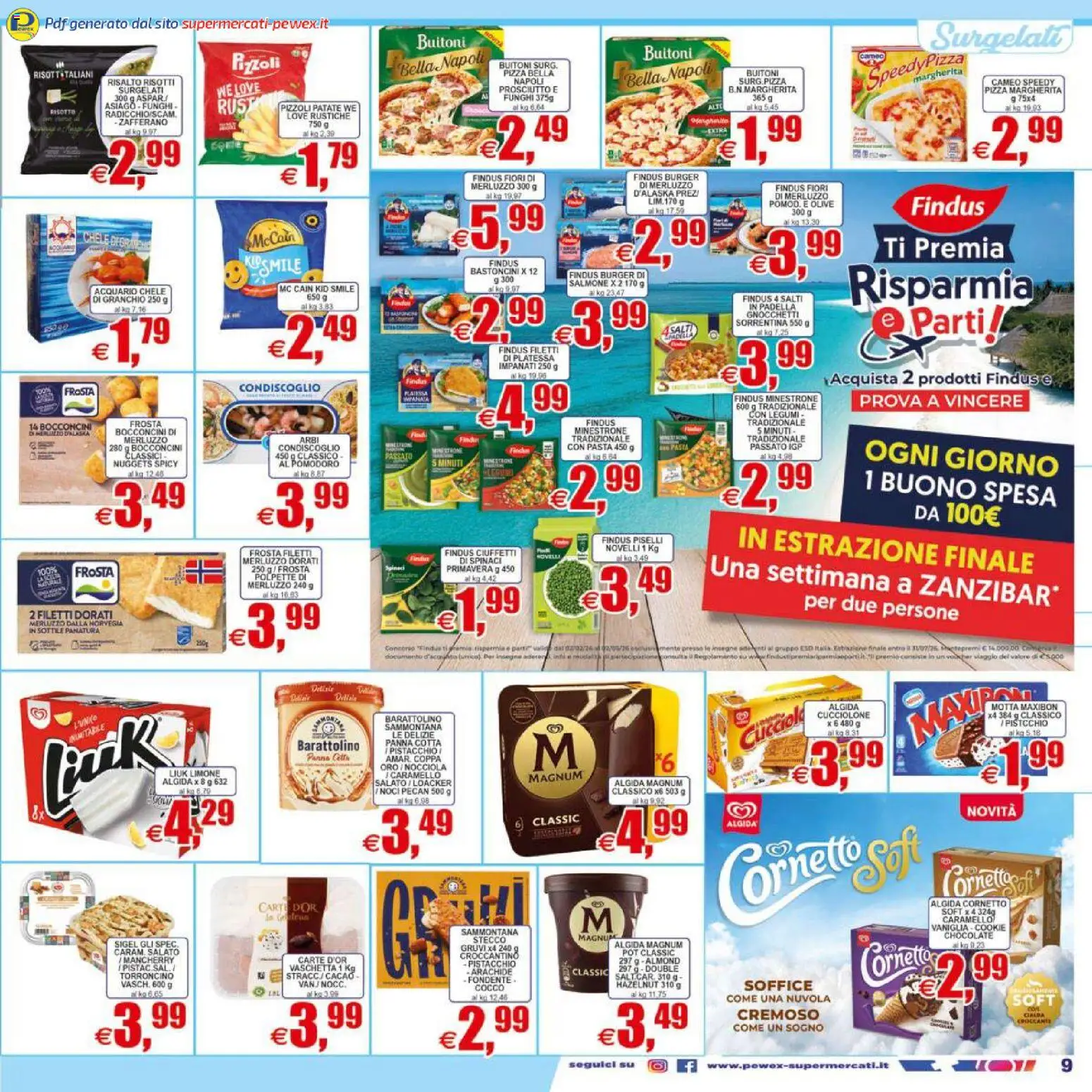 Volantino Pewex del 07.04.2026 | Pagina: 9 | Prodotti: Nuggets, Limone, Noci, Spinaci