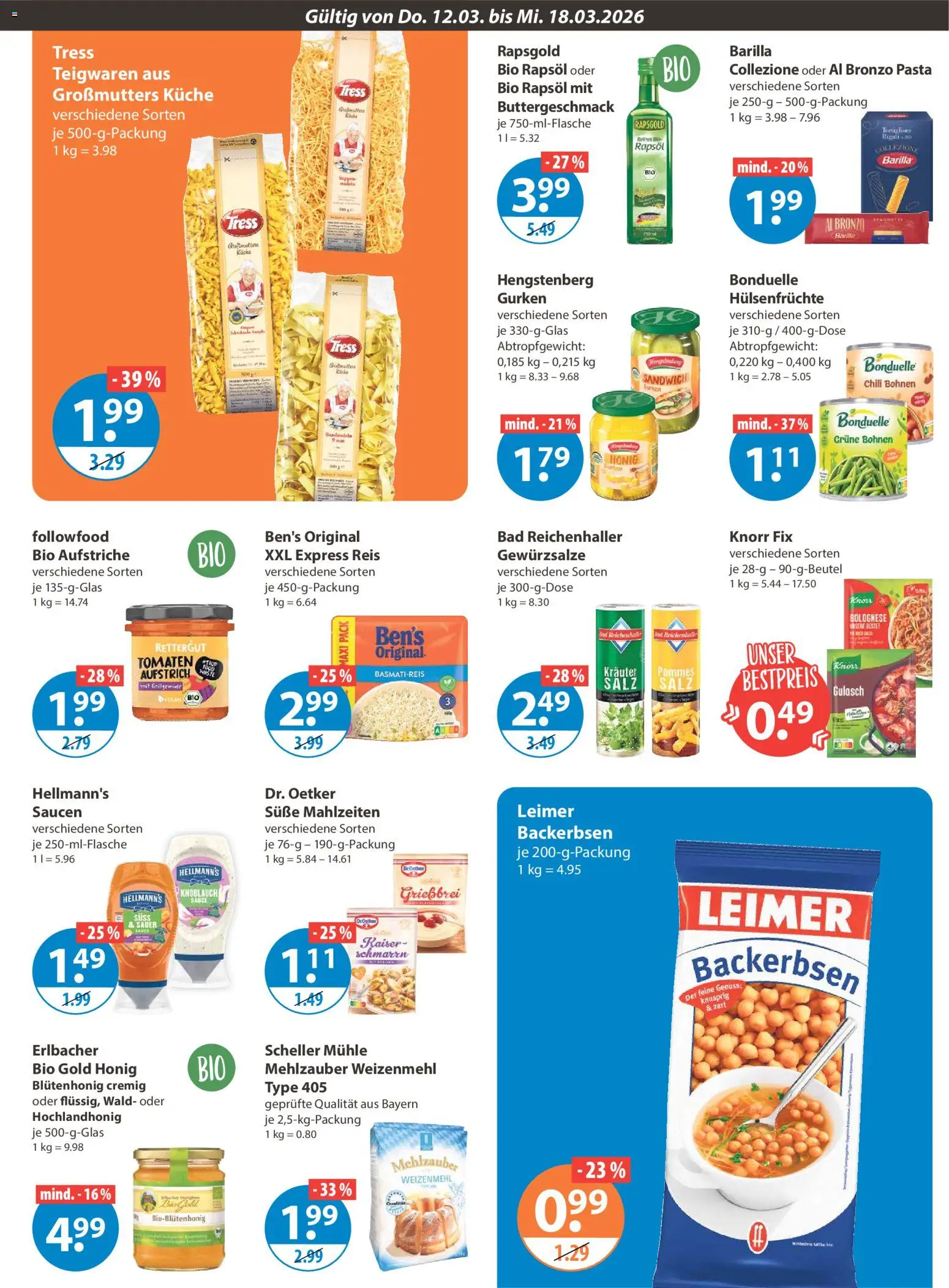V-Markt - München – gültig ab 12.03.2026 | Seite: 7 | Produkte: Knorr fix, Mühle, Barilla, Rapsöl