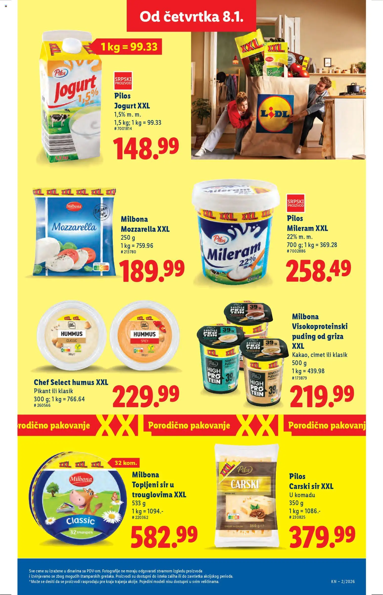 Lidl katalog - važi od 08.01.2026 | Strana: 27 | Proizvode: Puding, Pakovanje, Mozzarella, Topljeni sir
