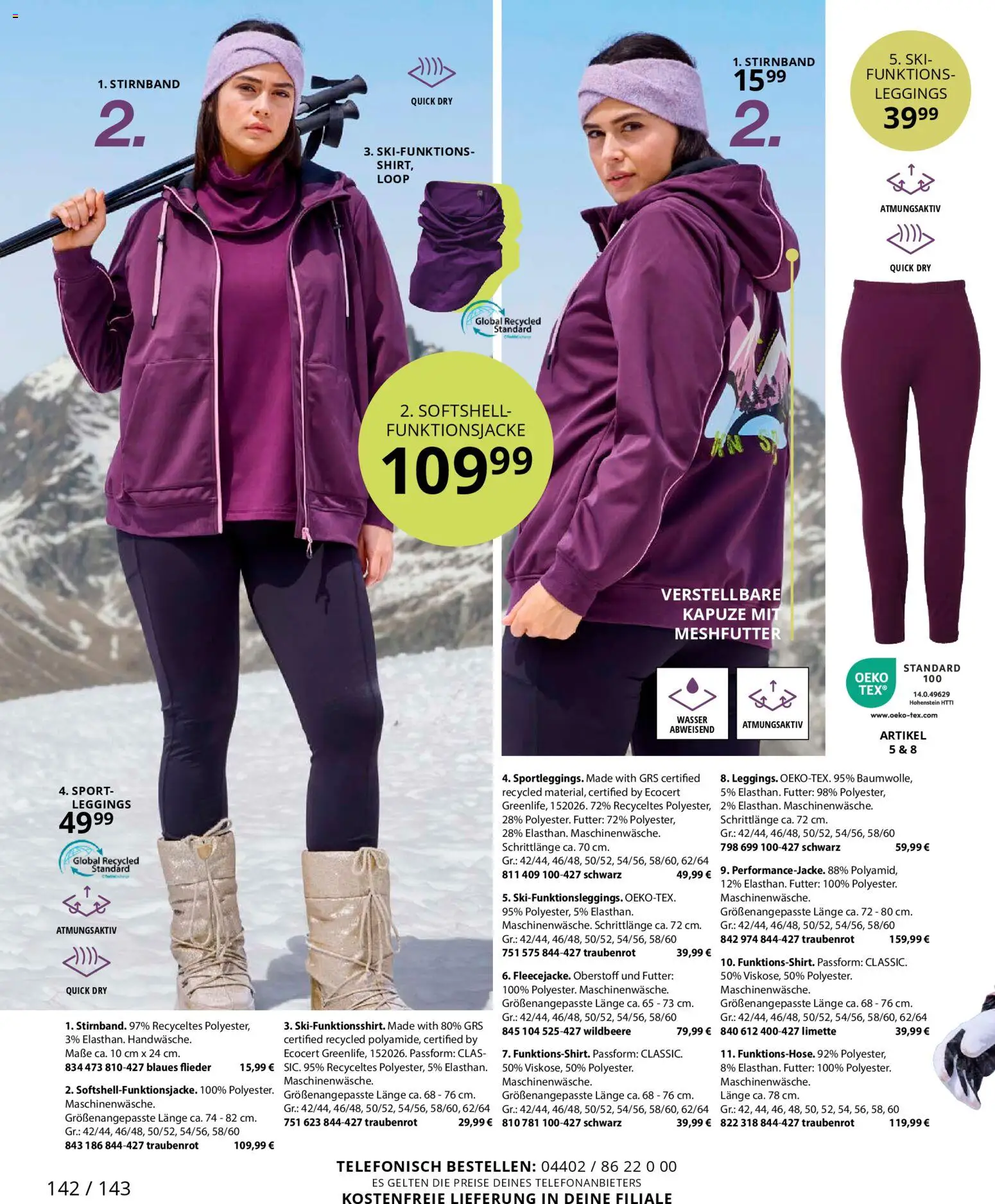 Ulla Popken Prospekt 	 – gültig ab 01.11.2025 | Seite: 142 | Produkte: Ski, Wasser, Limette, Leggings