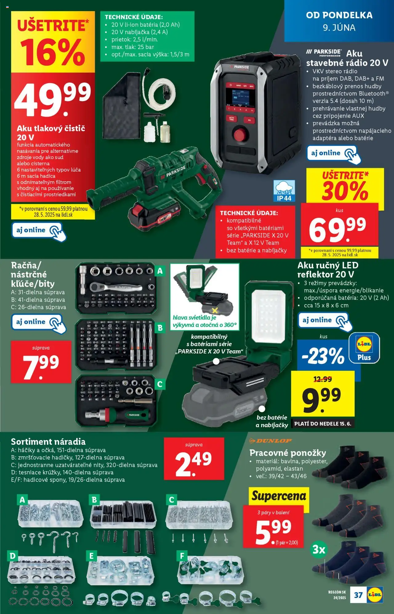 Lidl leták │ platný od 09.06.2025 | Strana: 41 | Produkty: Led reflektor, Reflektor, Svietidlá, Tlakový čistič