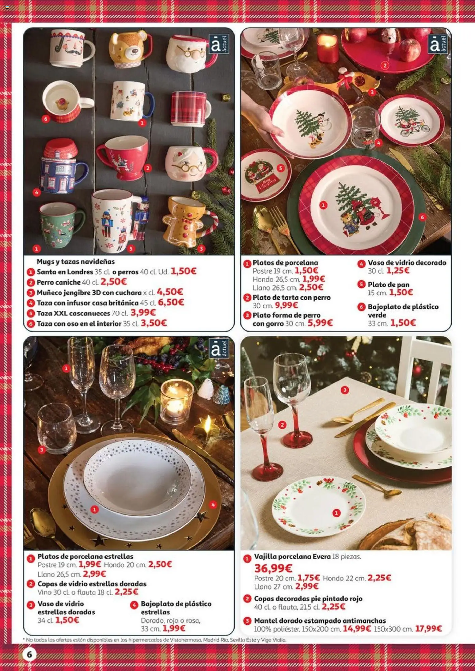 Alcampo - Decoración Navidad HG │ válido desde el 06.11.2025 | Página: 6 | Productos: Mantel, Pan, Vino, Βρεφικό κρεβάτι