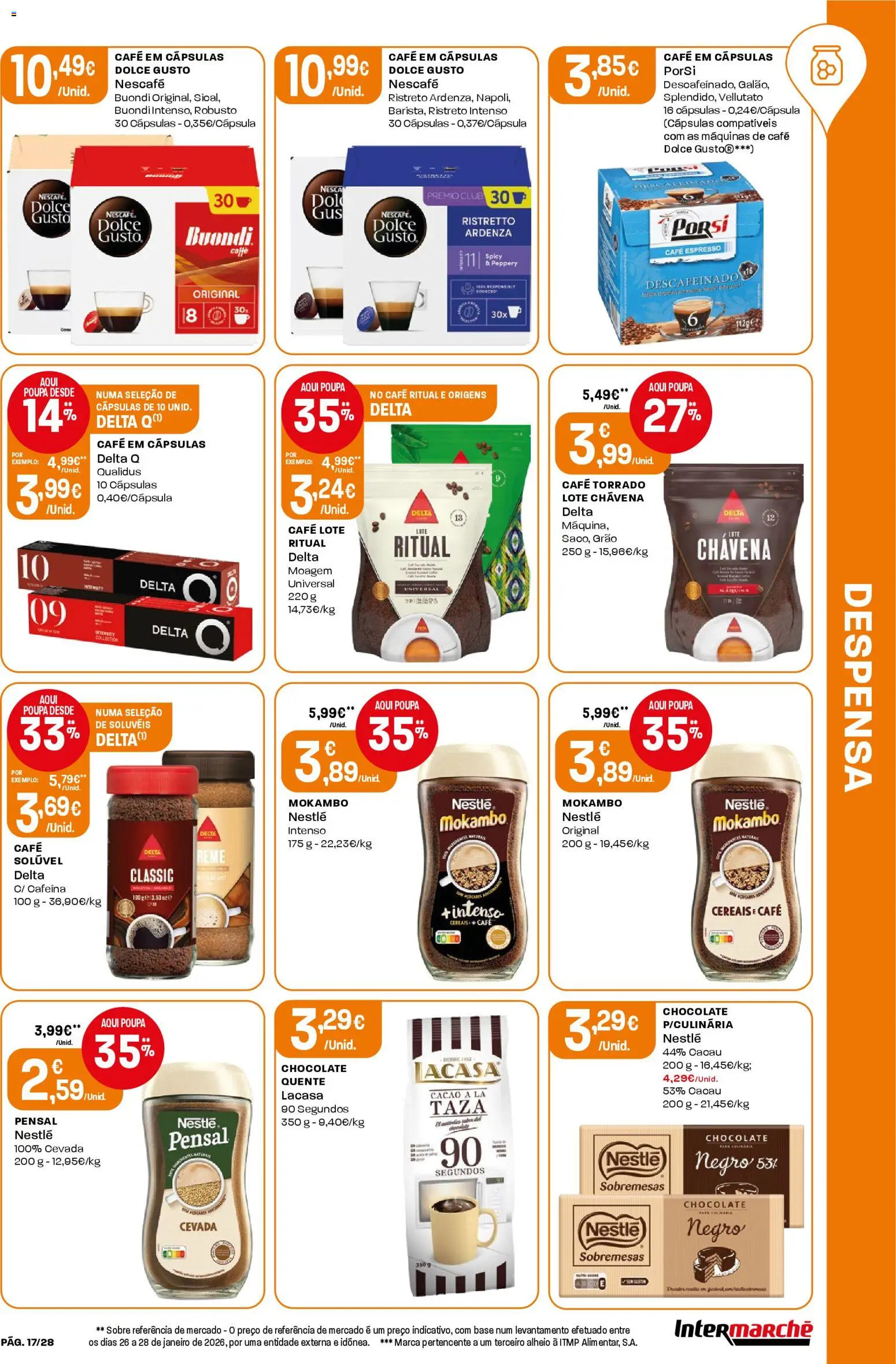 Intermarché Folheto Contact │ válido de 05.03.2026 | Página: 17 | Produtos: Delta q, Base, Café, Dolce gusto