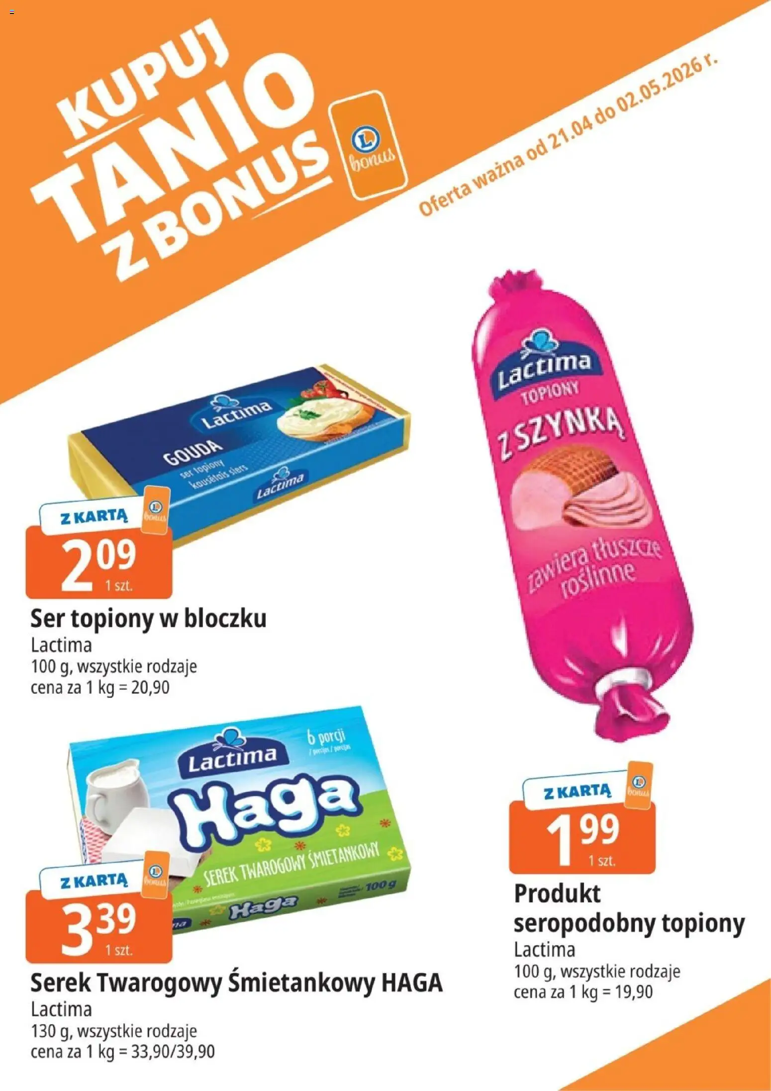 E.Leclerc gazetka - Kupony dodatkowe od 21.04.2026 | Strona: 11 | Produkty: Karta, Ser topiony, Serek, Ser