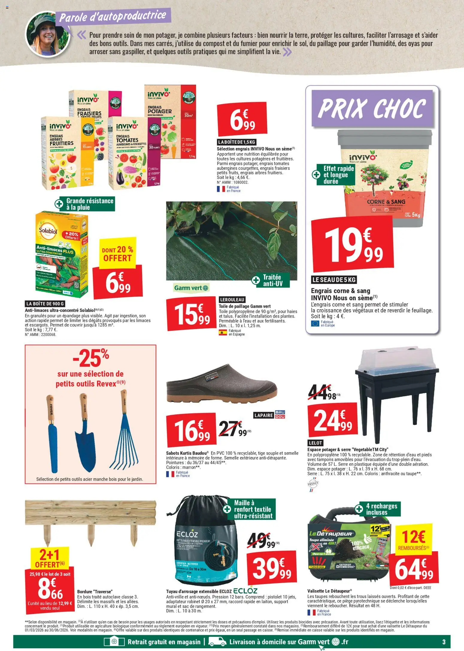 {H1} | Page: 3 | Produits: Tuyau d'arrosage extensible, Toile de paillage, Tuyau, Tomates