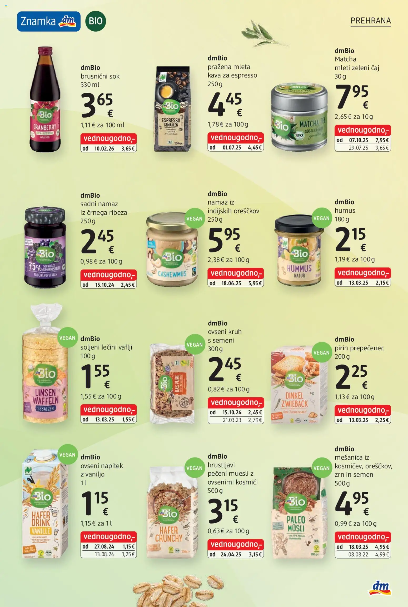 Novi DM Drogerie Markt katalog ponudbe – veljaven od 01.04.2026 | Stran: 23 | Izdelki: Muesli, Vaflji, Namaz, Kava