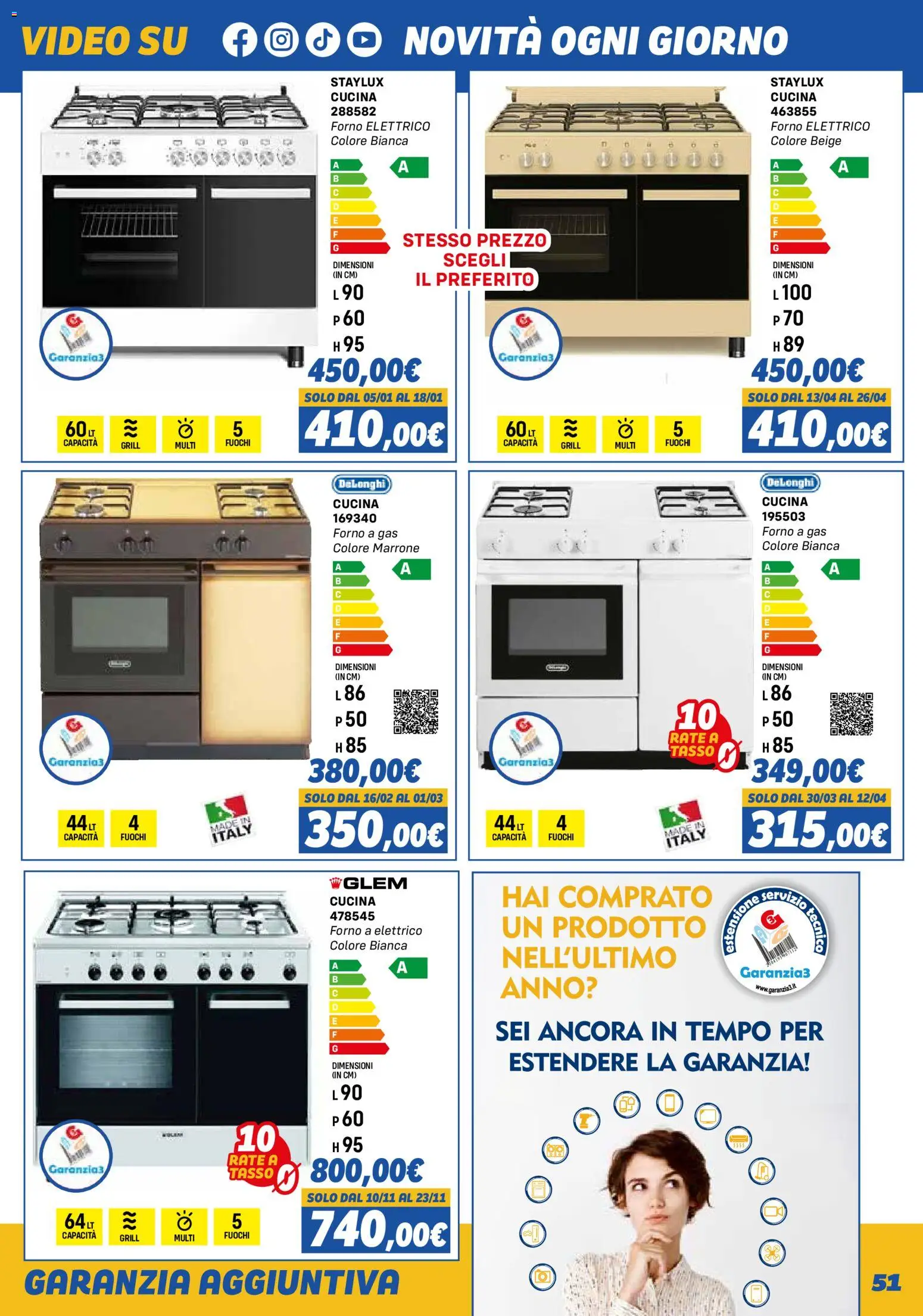 Volantino Orizzonte del 01.11.2025 | Pagina: 51 | Prodotti: Funghi, Video, Forno, Forno elettrico