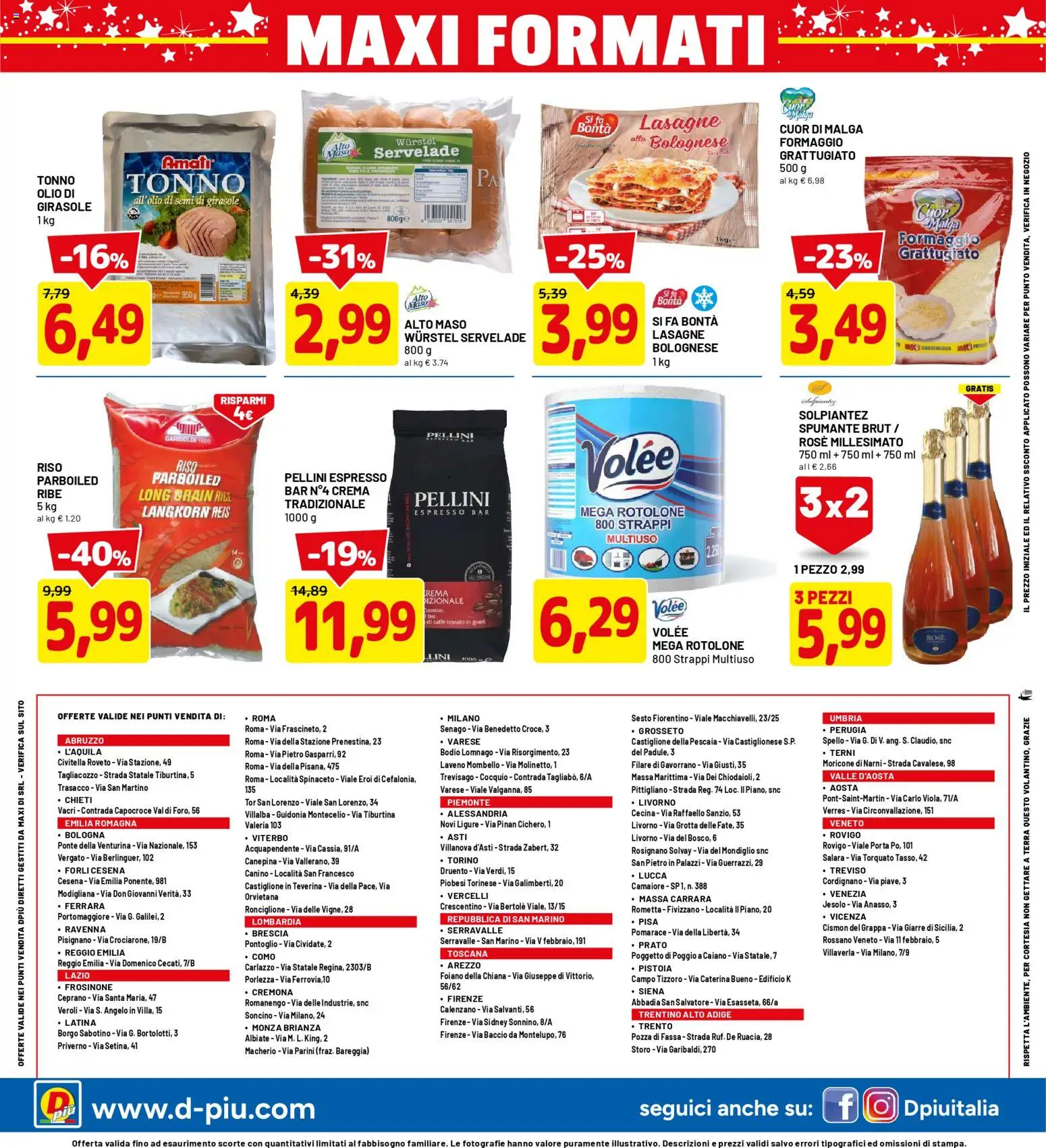 Volantino D Più del 01.12.2025 | Pagina: 20 | Prodotti: Wurstel, Tonno, Olio di girasole, Grappa
