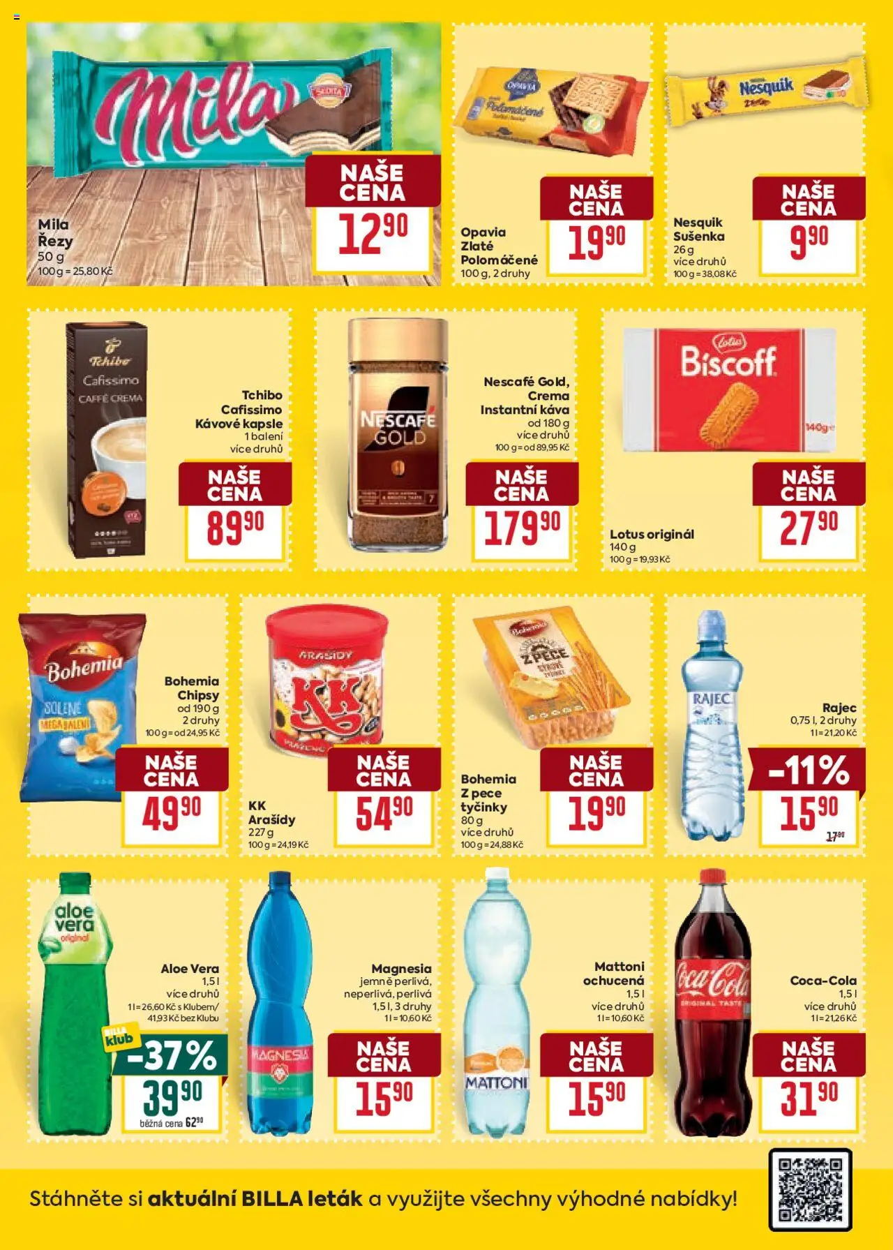 Billa Velký leták od 04.06.2025 | Strana: 26 | Produkty: Kapsle, Tyčinky, Nescafé, Mila