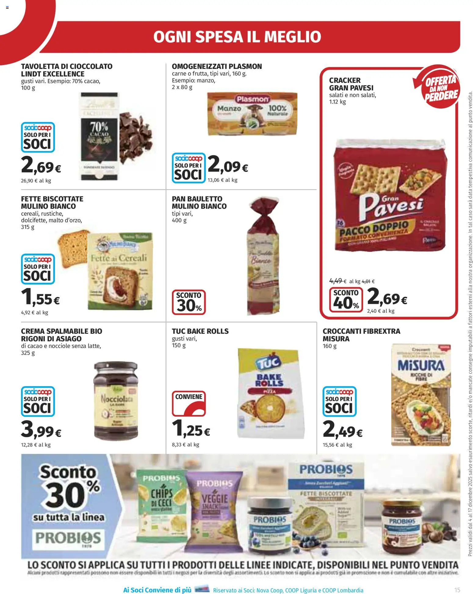 Volantino Ipercoop del 04.12.2025 | Pagina: 15 | Prodotti: Crema, Cereali, Nocciole, Cacao