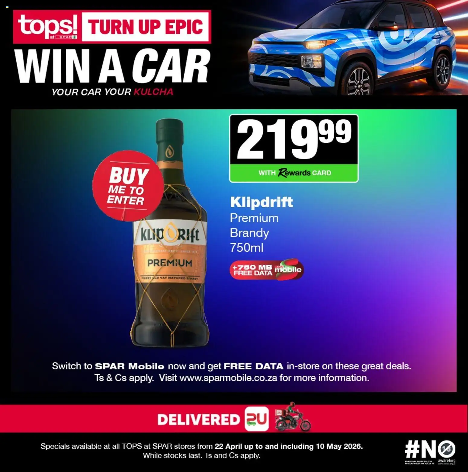 New Tops at Spar catalogue – valid from 22.04.2026 | Page: 6 | Products: Data, Brandy, Switch