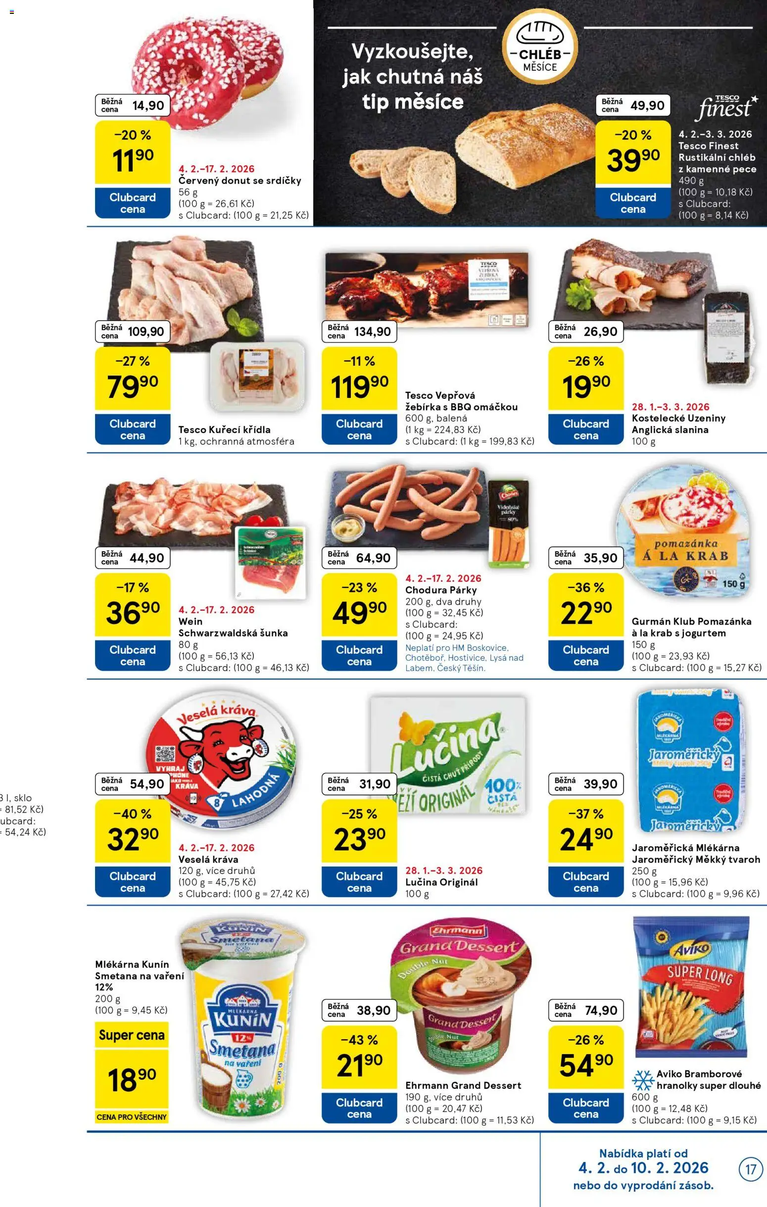 Tesco leták - Hypermarket od 04.02.2026 | Strana: 17 | Produkty: Lučina, Šunka, Hranolky, Bramborové hranolky