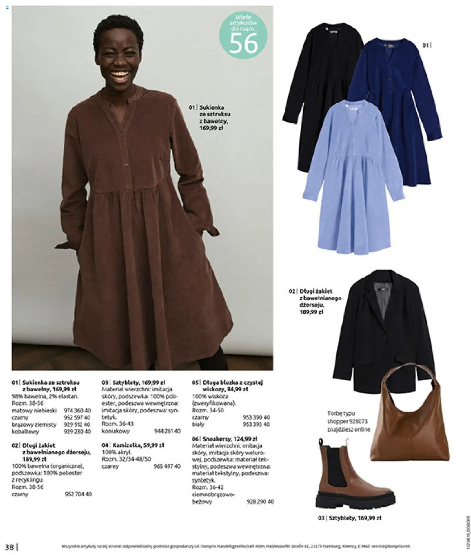 BonPrix Katalog - W Jesiennym Nastroju od 04.11.2025 | Strona: 40 | Produkty: Bluzka, Sukienka