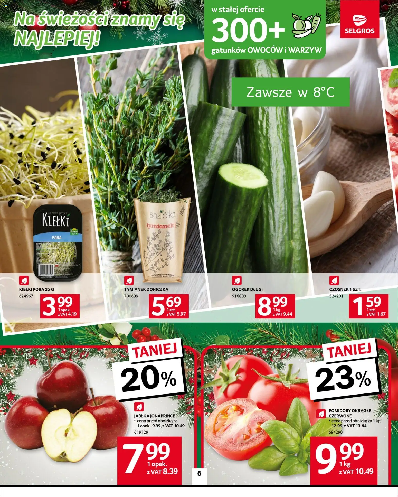 Selgros cash&carry Gazetka od 20.11.2025 | Strona: 6 | Produkty: Czosnek, Tymianek, Doniczka, Pomidory