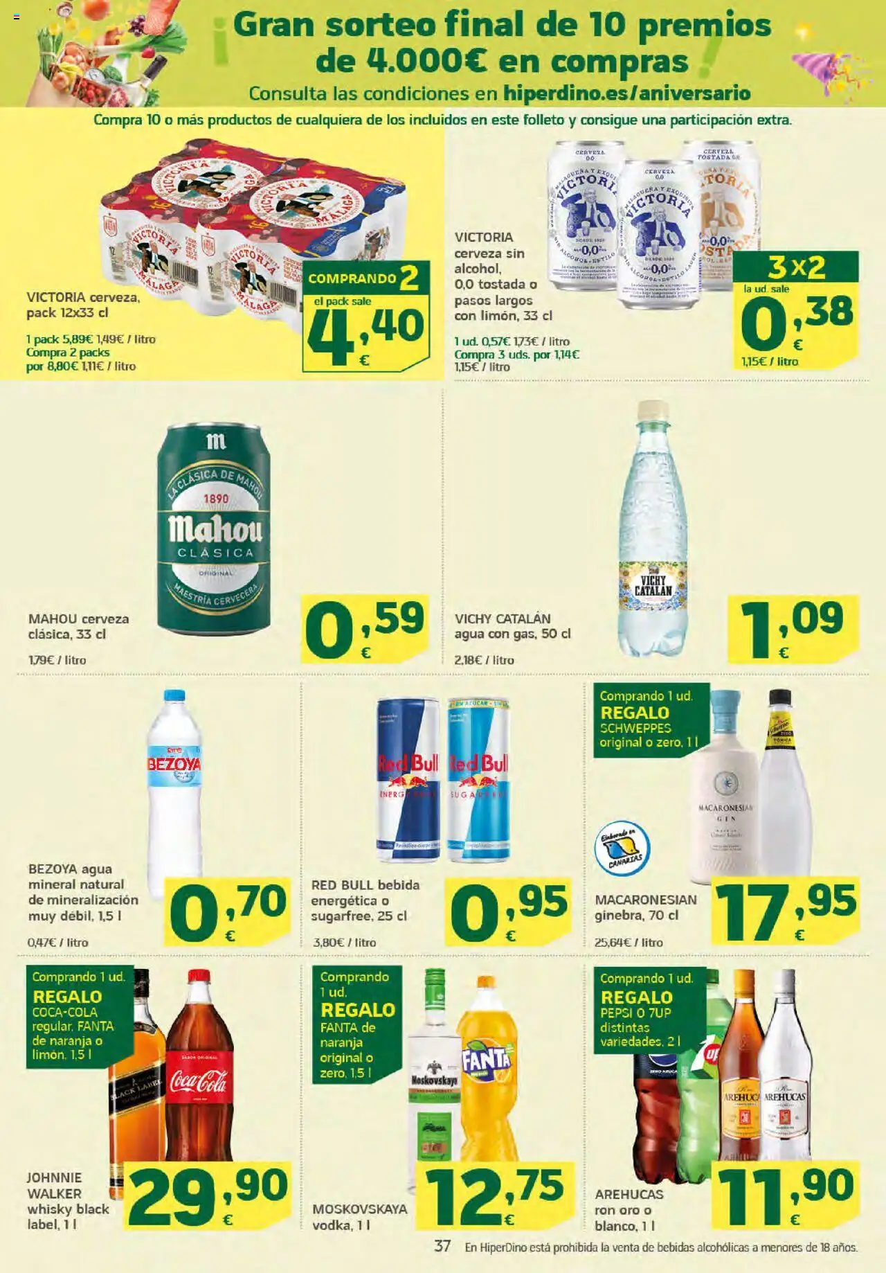 HiperDino folleto │ válido desde el 25.09.2025 | Página: 37 | Productos: Ron, Cerveza, Whisky