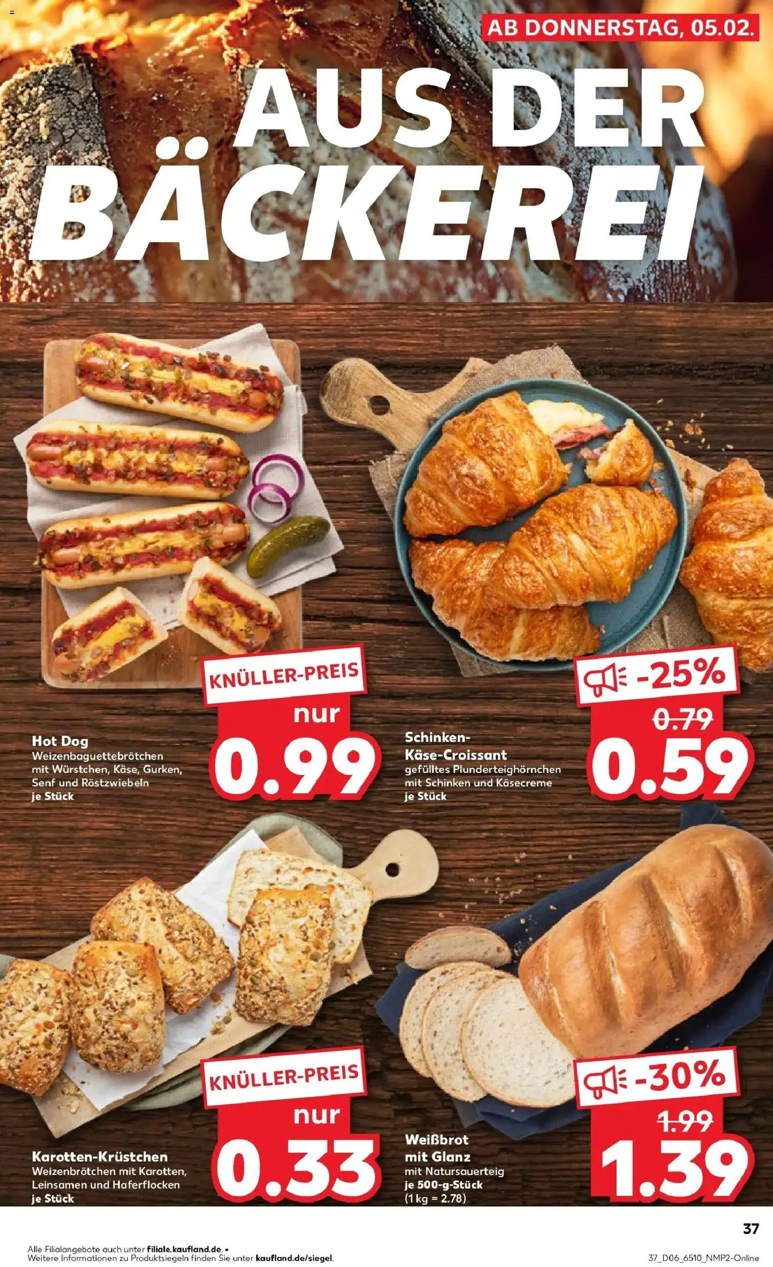 Kaufland prospekt Straelen	 – gültig ab 09.02.2026 | Seite: 39 | Produkte: Bäckerei, Croissant, Schinken