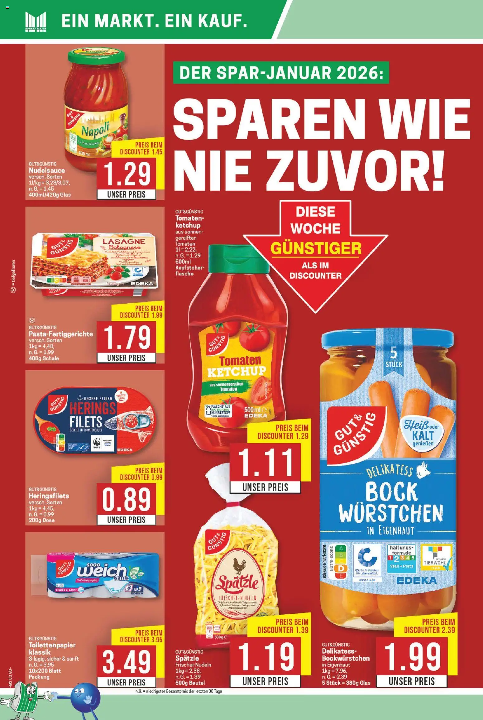 Marktkauf Prospekt 	 – gültig ab 05.01.2026 | Seite: 2 | Produkte: Tomaten, Ketchup, Toilettenpapier