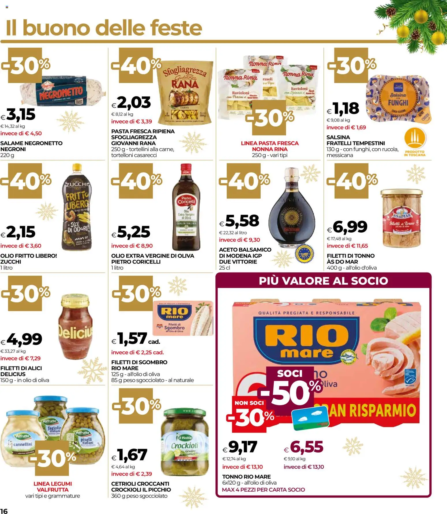 Volantino COOP del 04.12.2025 | Pagina: 16 | Prodotti: Olio, Funghi, Aceto, Olio di Oliva
