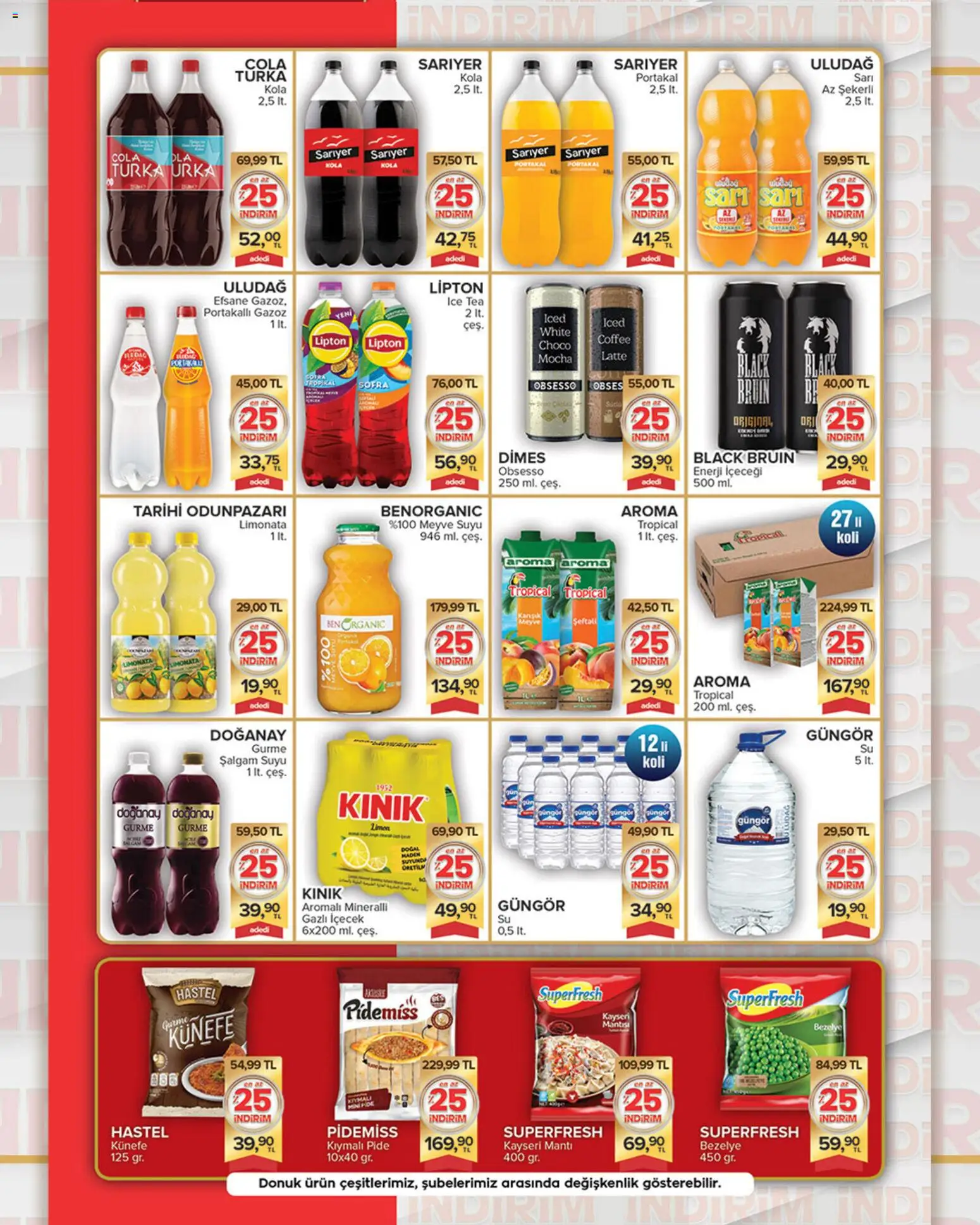 Seyhanlar Market Katalog %25 İndirim - 25.02.2026 tarihinden itibaren geçerlidir | Sayfa: 5 | Ürünler: Limonata, Meyve suyu, Gazlı içecek, Enerji içeceği