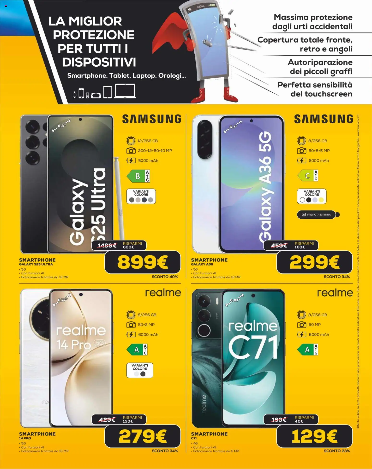 Volantino Euronics del 13.11.2025 | Pagina: 3 | Prodotti: Smartphone, Fotocamera, Samsung