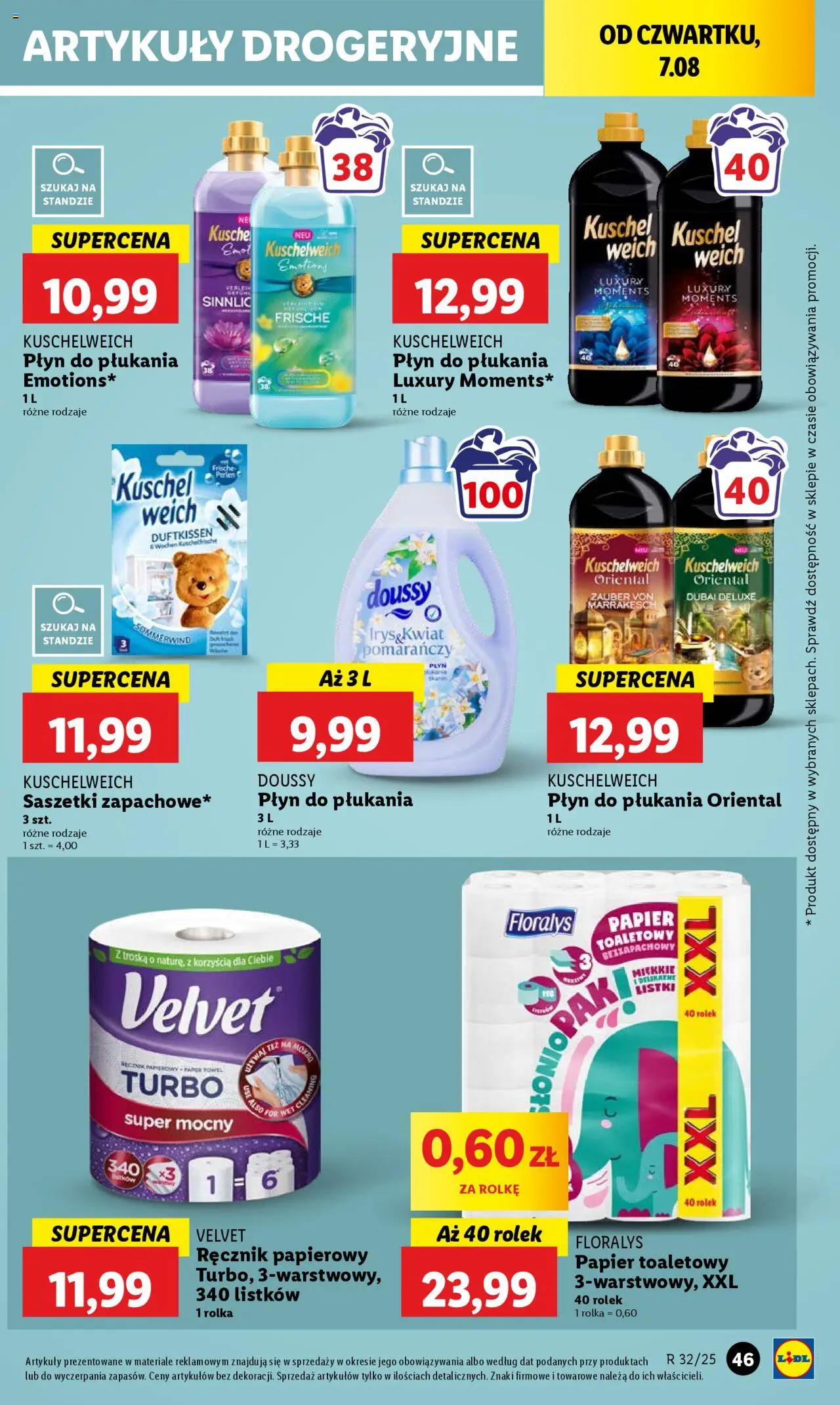 Lidl Gazetka od 07.08.2025 | Strona: 55 | Produkty: Papier toaletowy, Ręcznik papierowy