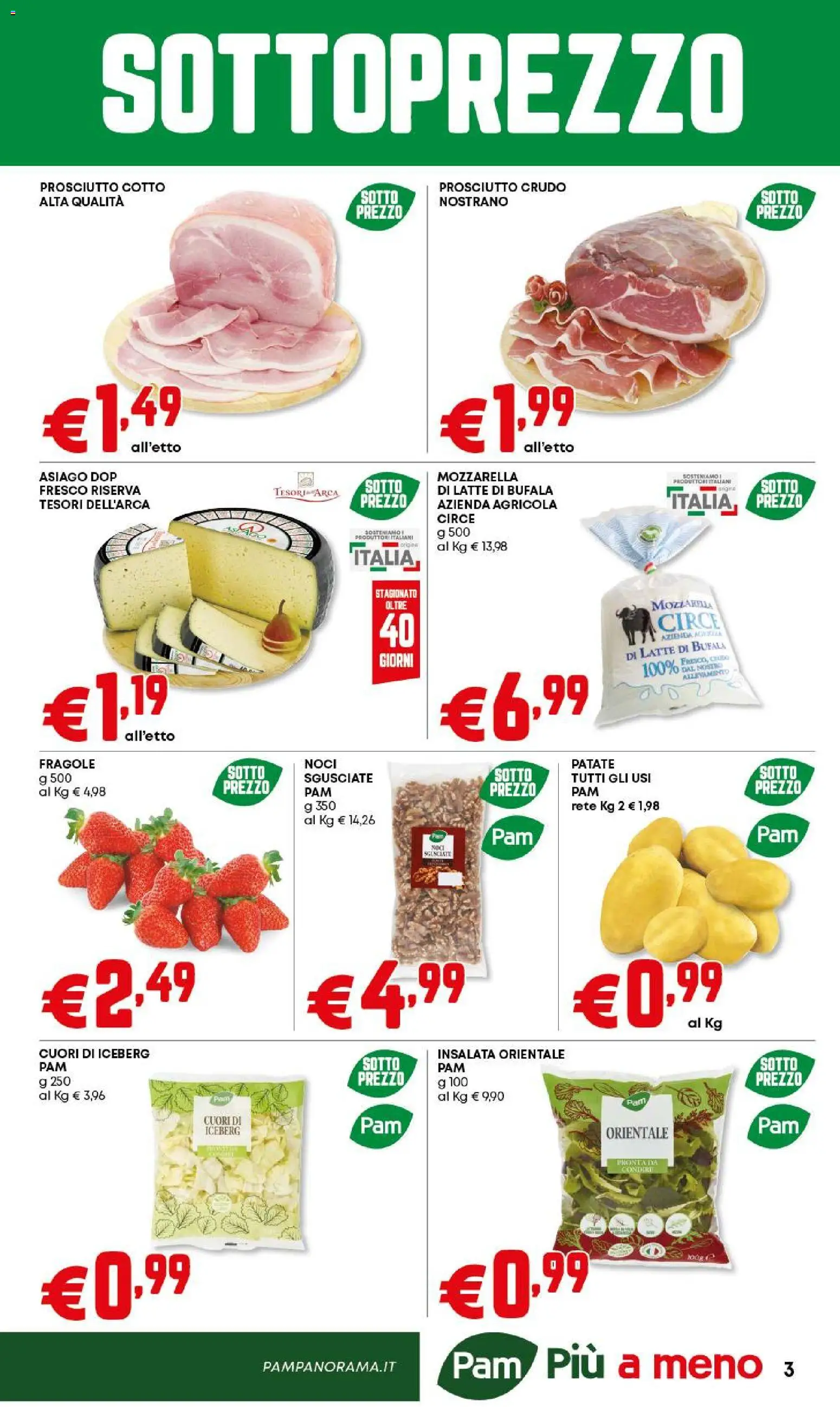 Volantino Panorama del 26.02.2026 | Pagina: 3 | Prodotti: Prosciutto Crudo, Prosciutto Cotto, Mozzarella, Prosciutto