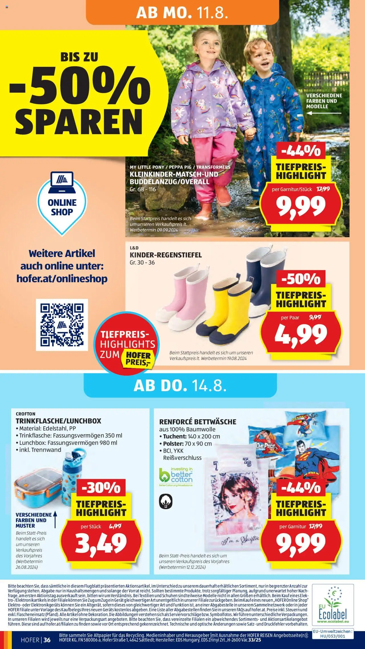 Hofer AT akciós ujság - amely érvényes a következő dátumtól: 08.08.2025 | Oldal: 40