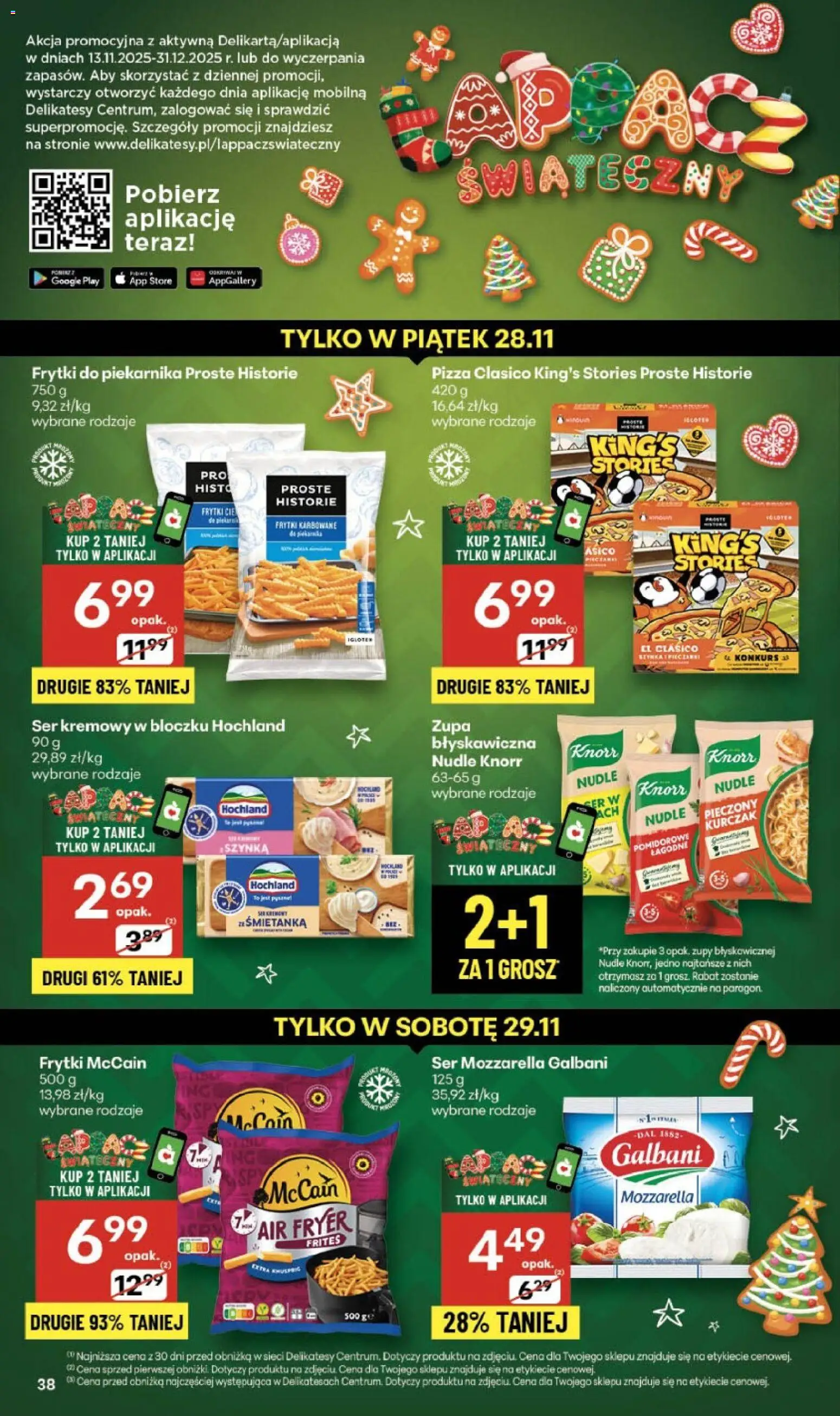 Delikatesy Centrum Black Friday od 27.11.2025 | Strona: 38 | Produkty: Szynka, Delikatesy, Zupa, Mozzarella