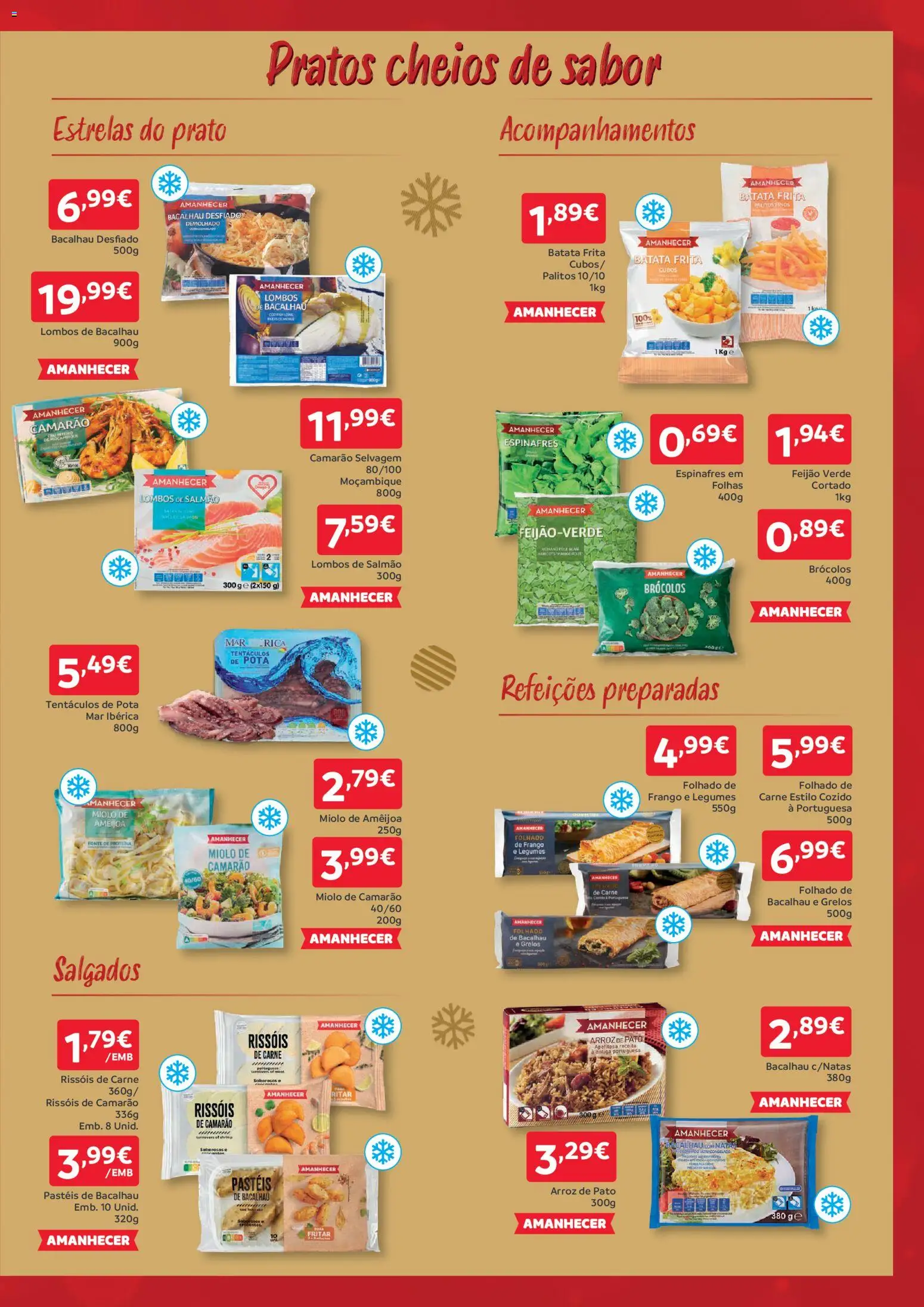 Amanhecer folheto │ válido de 11.12.2025 | Página: 5 | Produtos: Batata, Bacalhau, Frango, Arroz