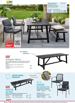 Bauhaus Freizeit im Garten ab 02.03.2026 gültig | Seite: 46 | Produkte: Sitzbank, Tisch
