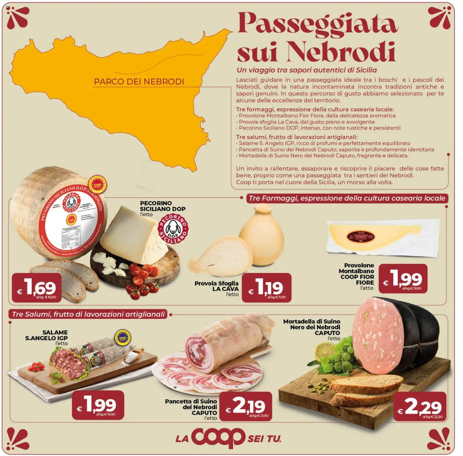 Volantino COOP del 17.04.2026 | Pagina: 4 | Prodotti: Provolone, Salame, Tè, Pecorino