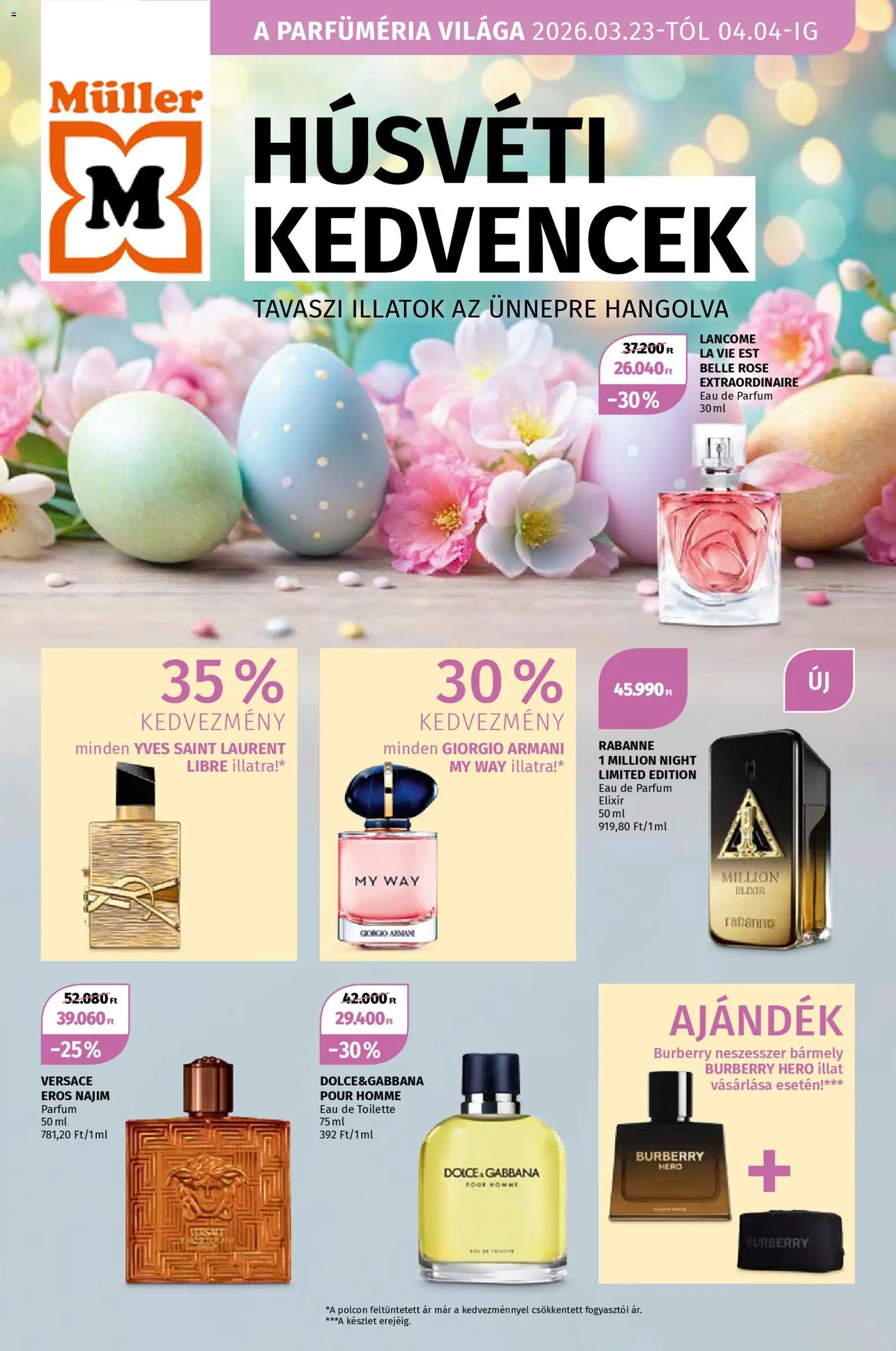 Müller akciós ujság - amely érvényes a következő dátumtól: 23.03.2026 | Oldal: 1