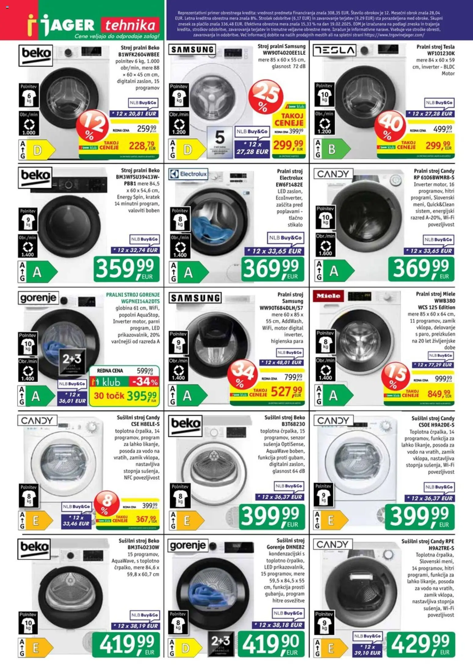Novi Jager katalog ponudbe – veljaven od 11.03.2026 | Stran: 13 | Izdelki: Pralni stroj, Susilni stroj