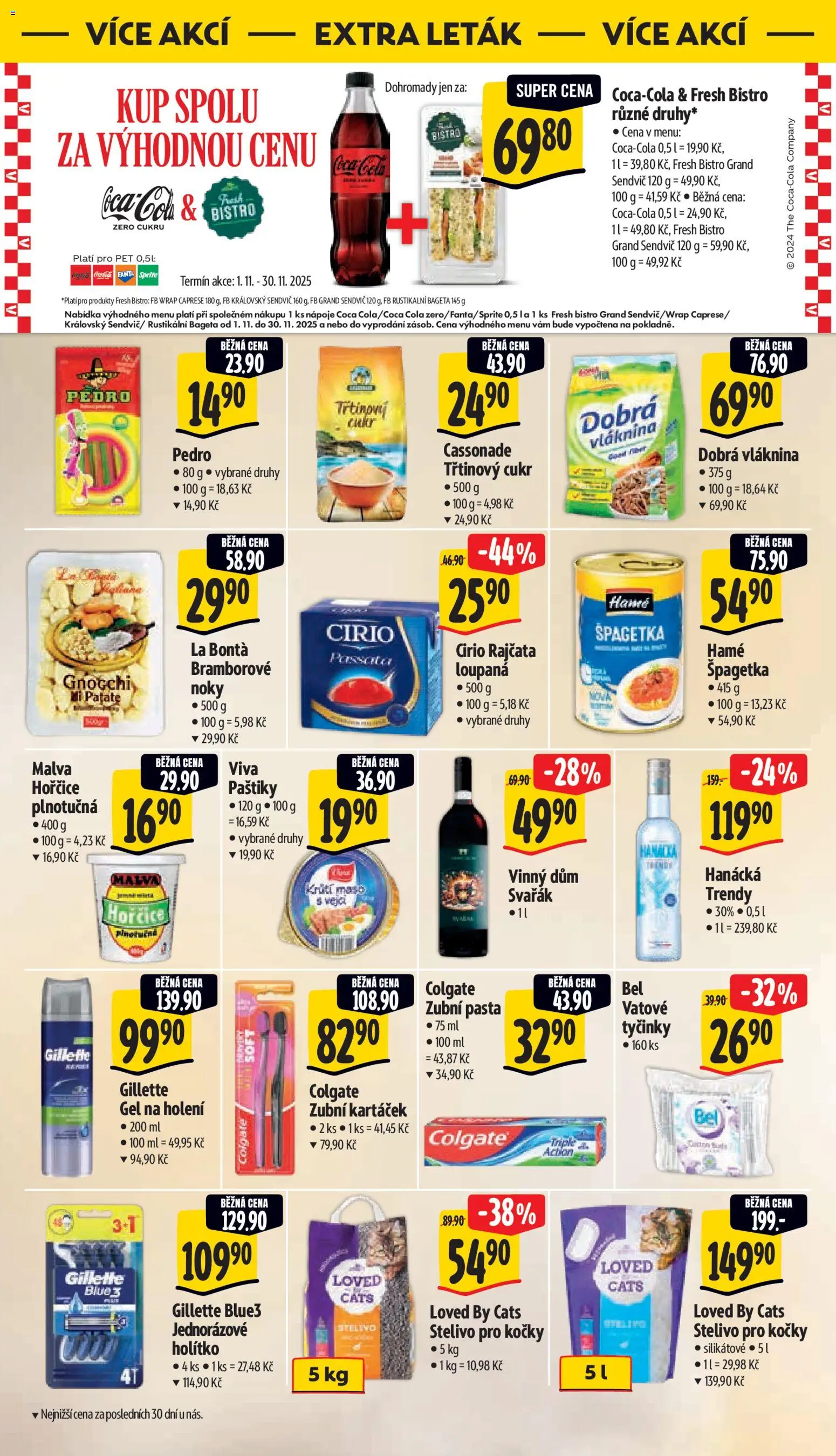 Albert leták - Supermarket od 19.11.2025 | Strana: 42 | Produkty: Zubní pasta, Zubní kartáček, Gel na holení, Coca cola